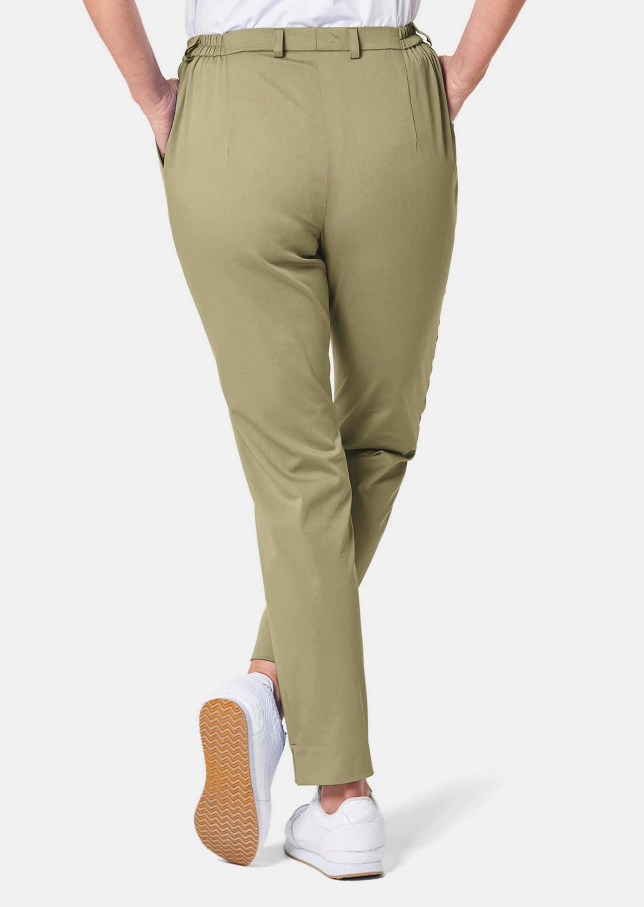 GOLDNER Stoffhose »Satinhose Carla Sportive Hose Carla aus trageangenehmen Satin«