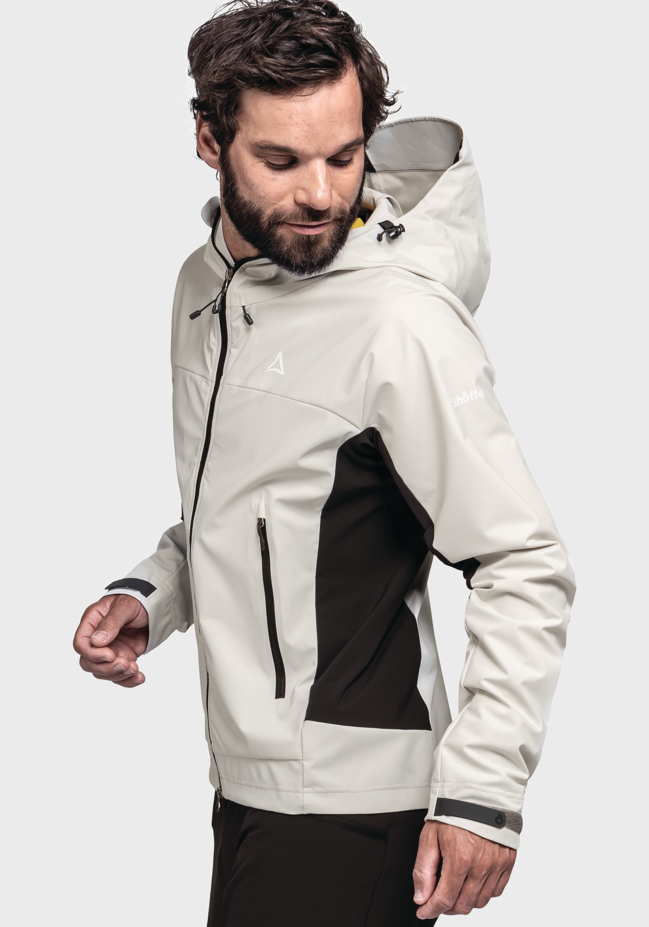 Schöffel Outdoorjacke »Mountain Softshell Jk Style Blaueis MNS«, mit Kapuze