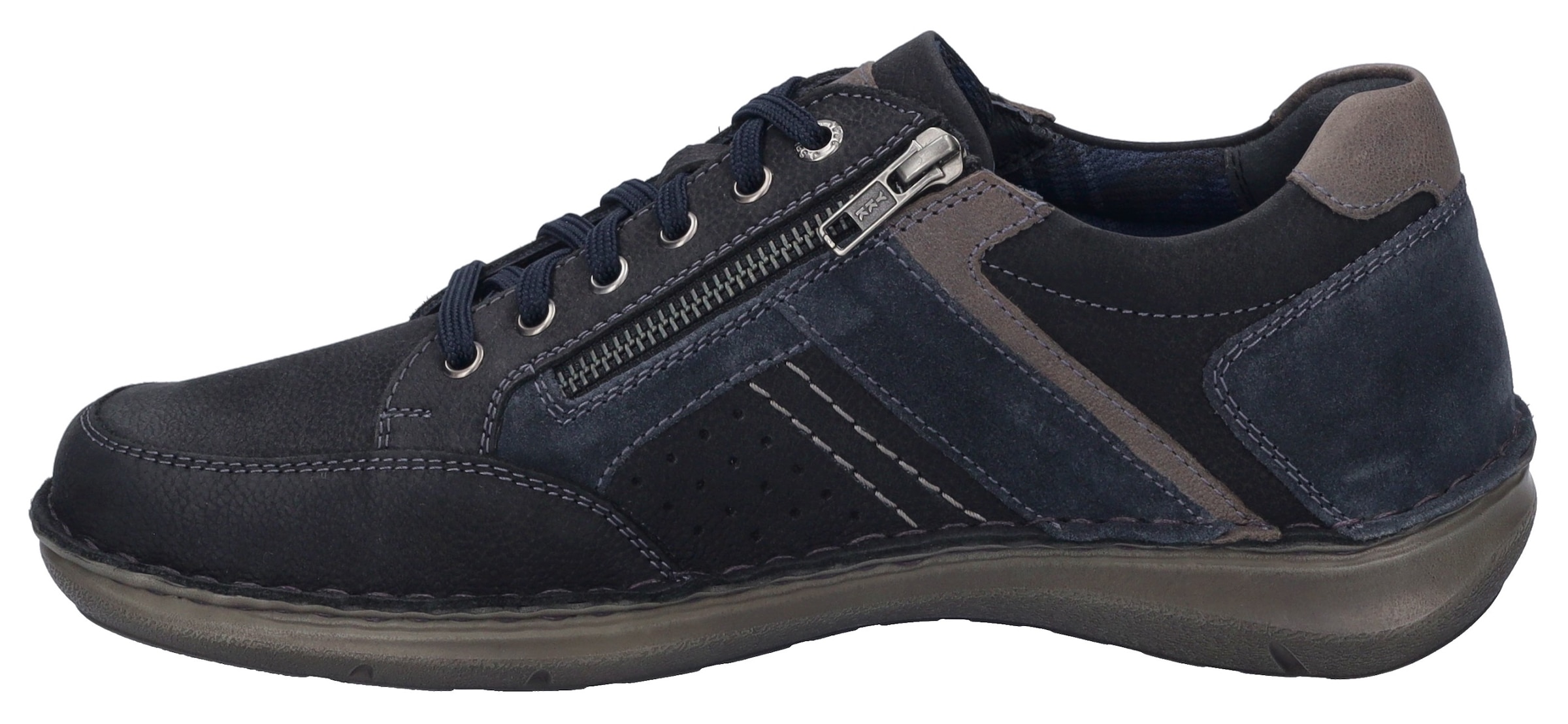 Josef Seibel Schnürschuh »New Anvers 87«, Freizeitschuh, Halbschuh, Komfortschuh mit zusätzlichem Reißverschluss