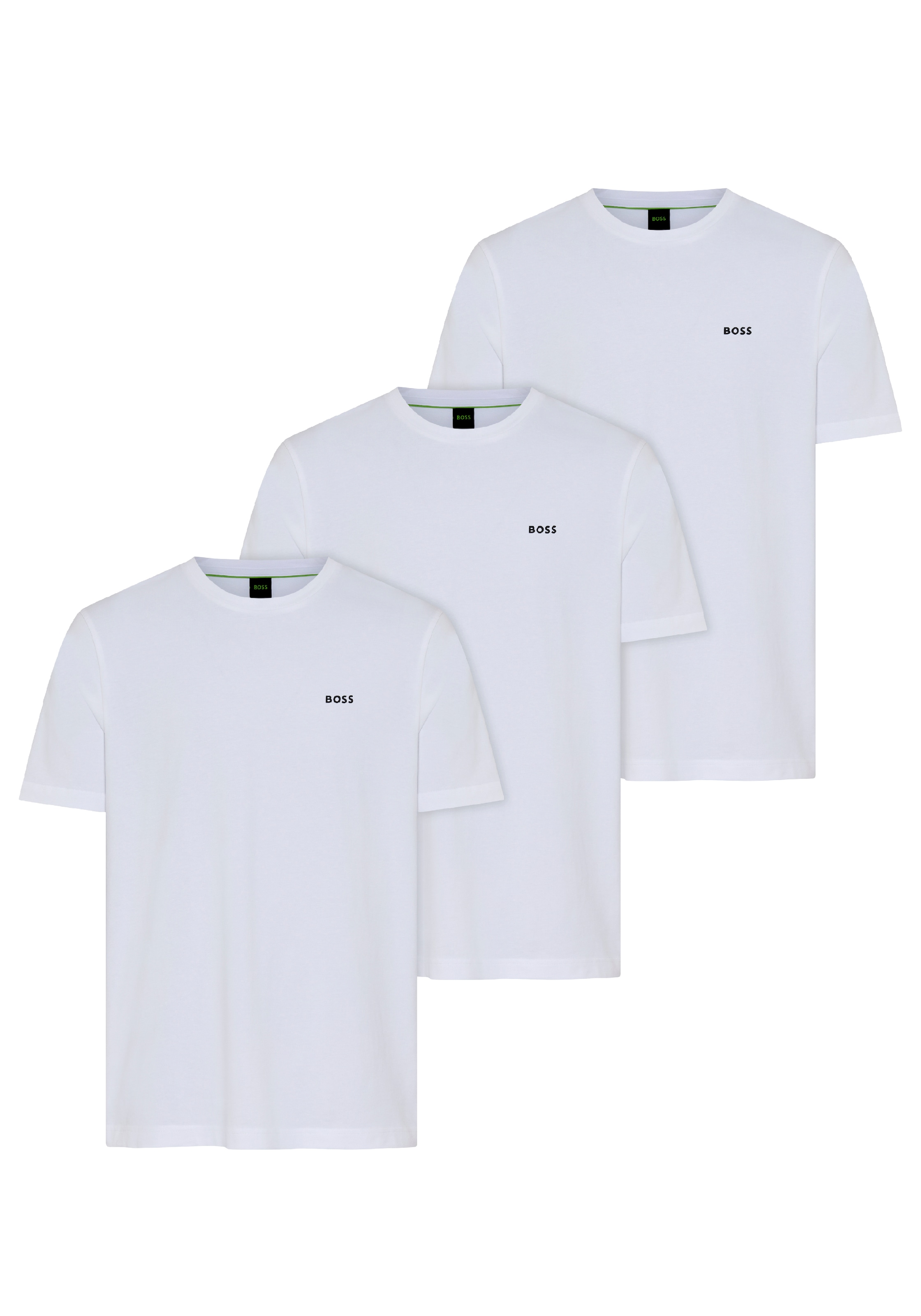 BOSS GREEN T-Shirt Packung, 3er-Pack, 3 Rundhalsausschnitt, kurze Ärmel, Regular fit, Logodruck
