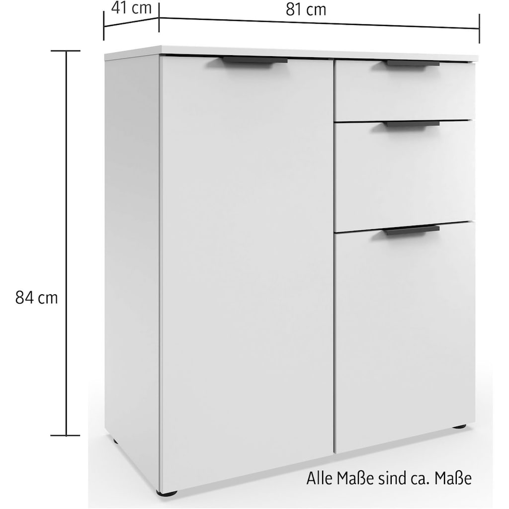 Wimex Kombikommode »Level by fresh to go«, 2-türig mit 2 Schubladen, soft-close Funktion, 81cm breit, 84cm hoch