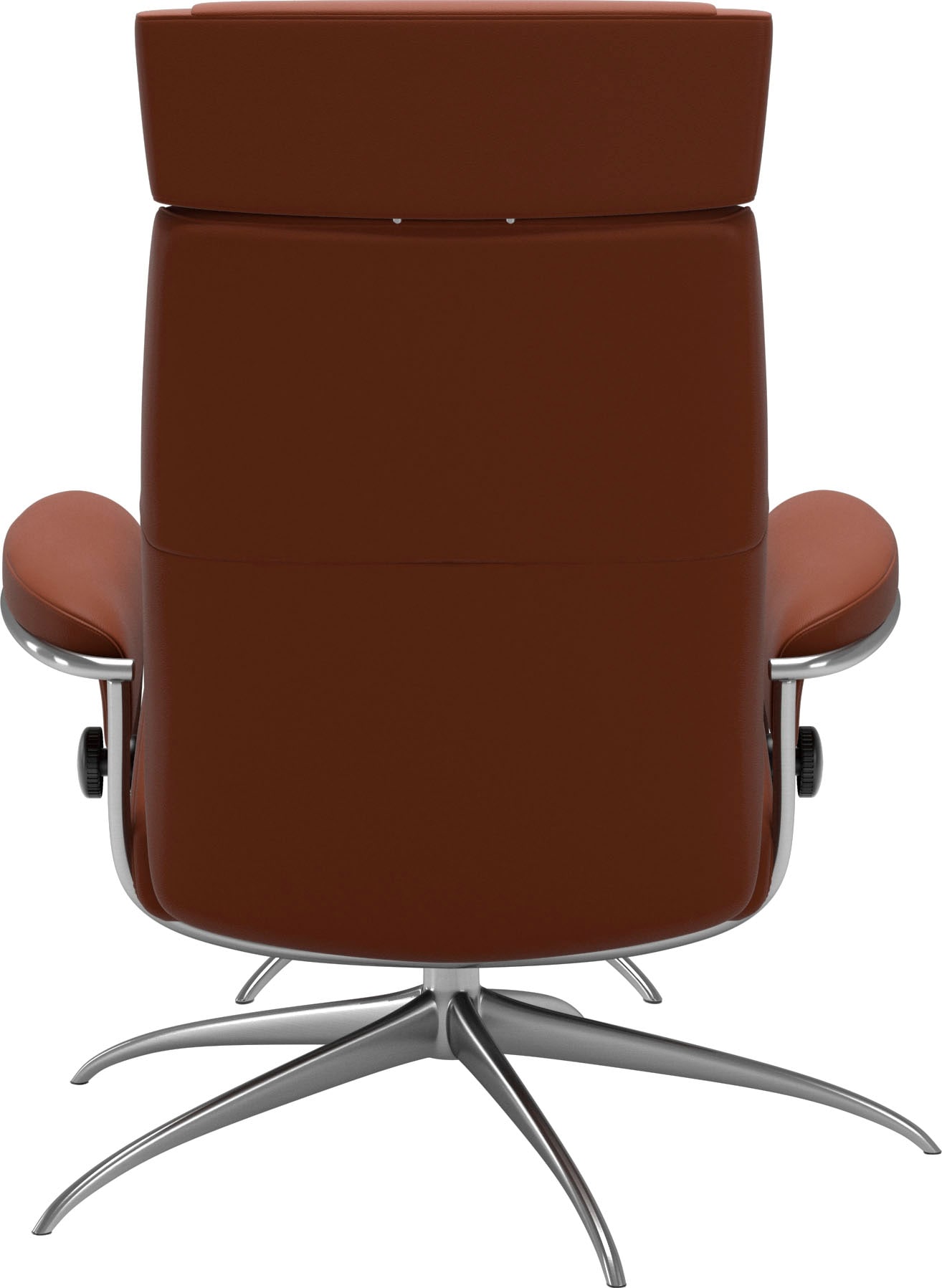 Stressless® Relaxsessel »Paris« Set, Relaxsessel mit Hocker,  mit Hocker, Low Back mit Kopfstütze, mit Star Base, Gestell Chrom