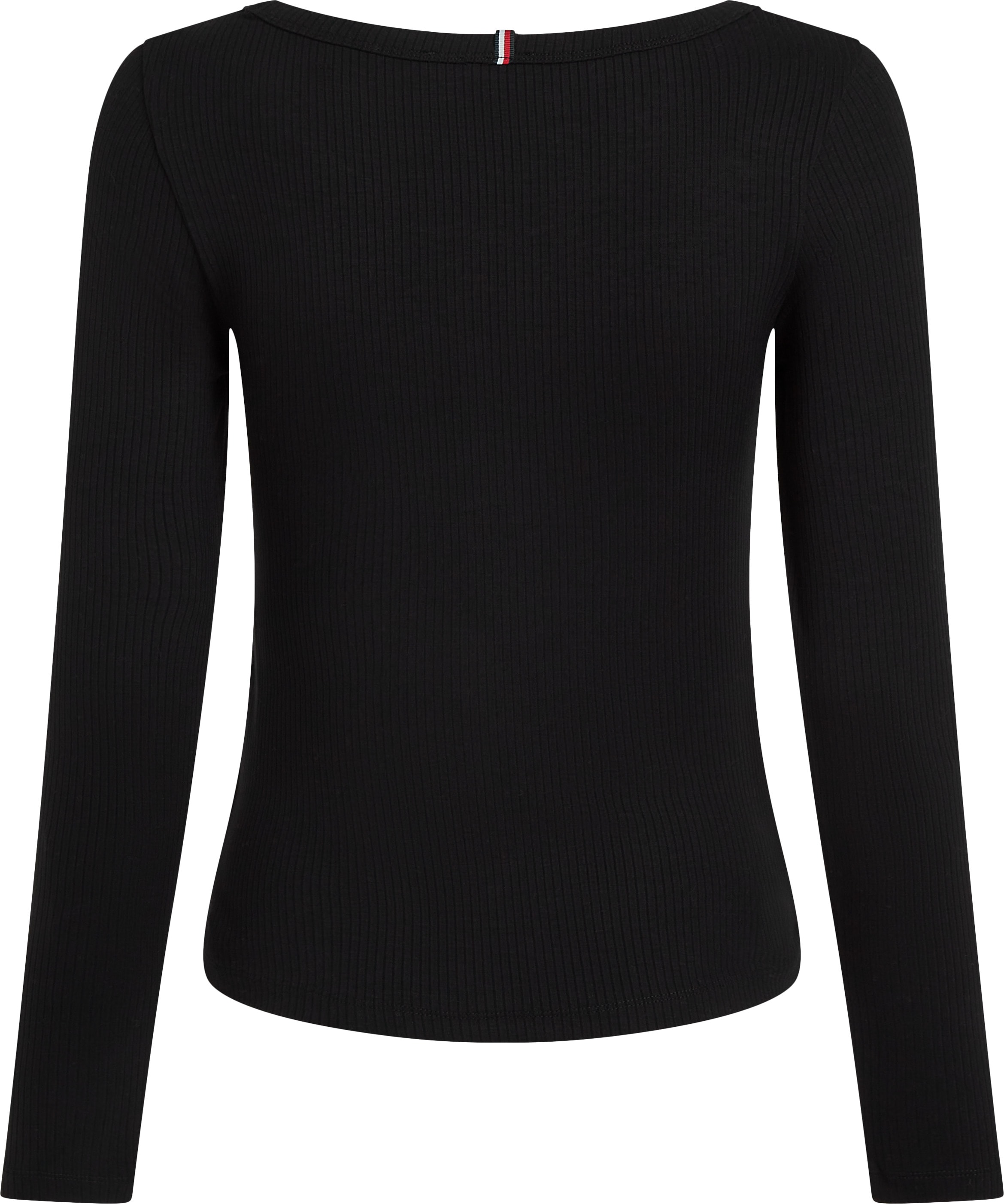 Tommy Hilfiger Langarmshirt »SLIM 5X2 RIB O-NK LS«, mit Struktur