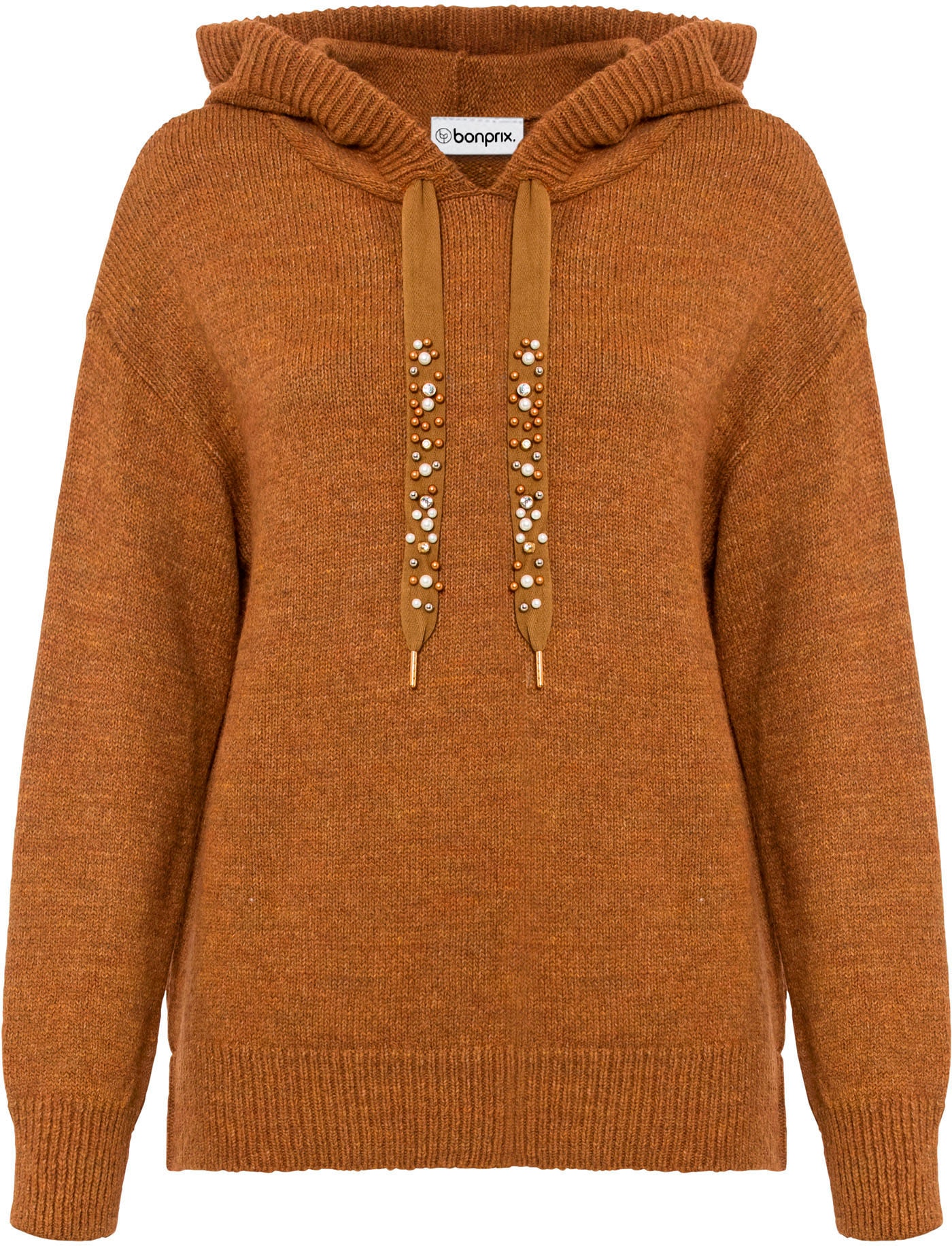 bonprix Strickpullover »Oversize-Pullover« aus Polyacryl, Polyamid und Polyester, mit Kapuze, Oversize-Design