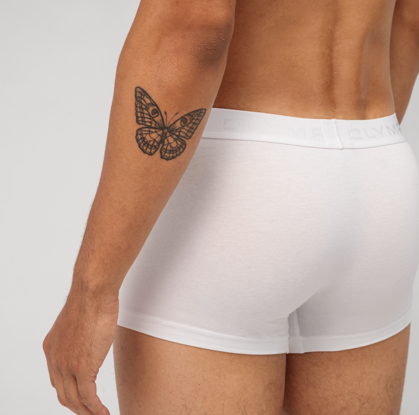 OLYMP Boxershorts, (Packung, 3 St., 3er), mit Ton-in-Ton Markenlogo