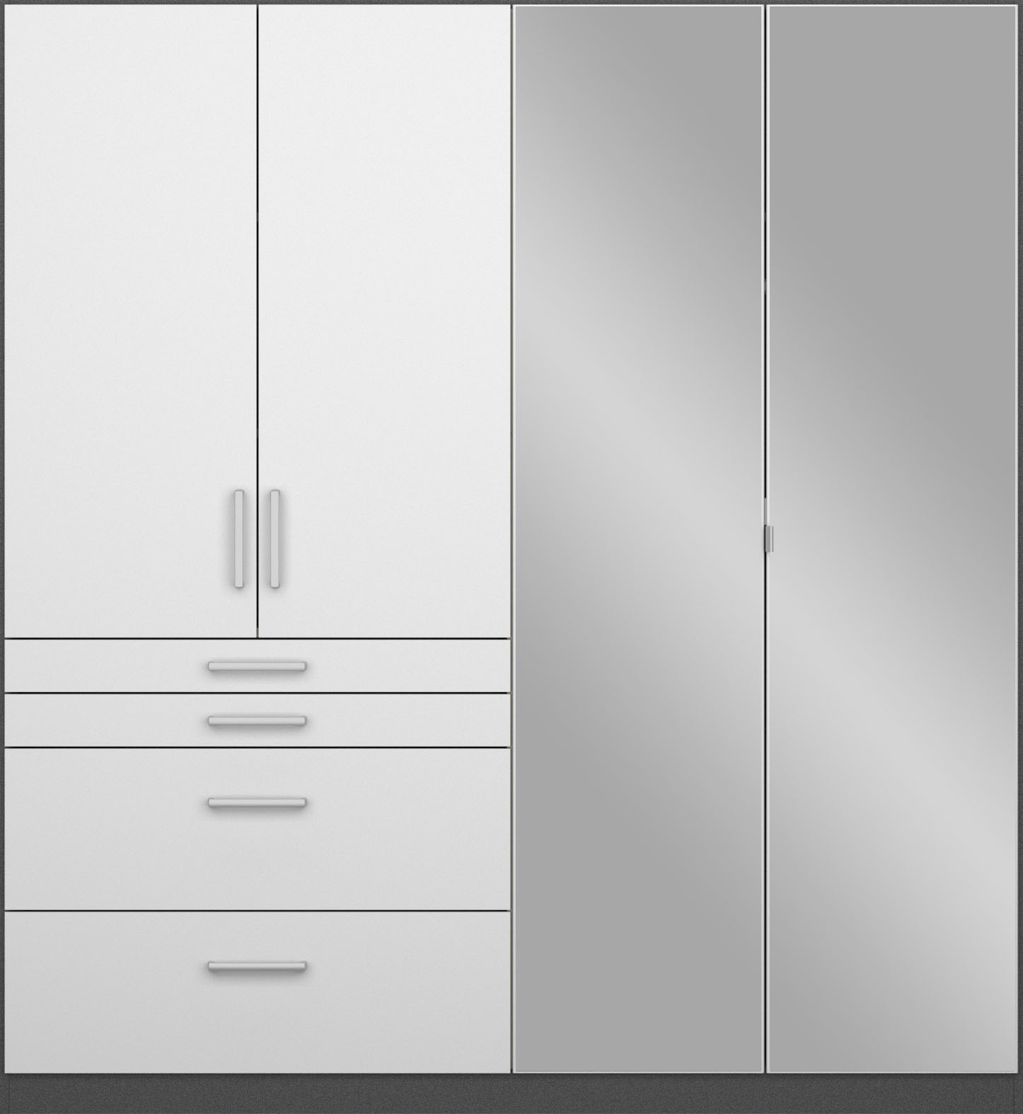 rauch Drehtürenschrank »Kleiderschrank Schrank Garderobe Garderobenschrank Topseller HOMBURG«, mit Spiegel, oberer Schubkasten mit Einteilung MADE IN GERMANY