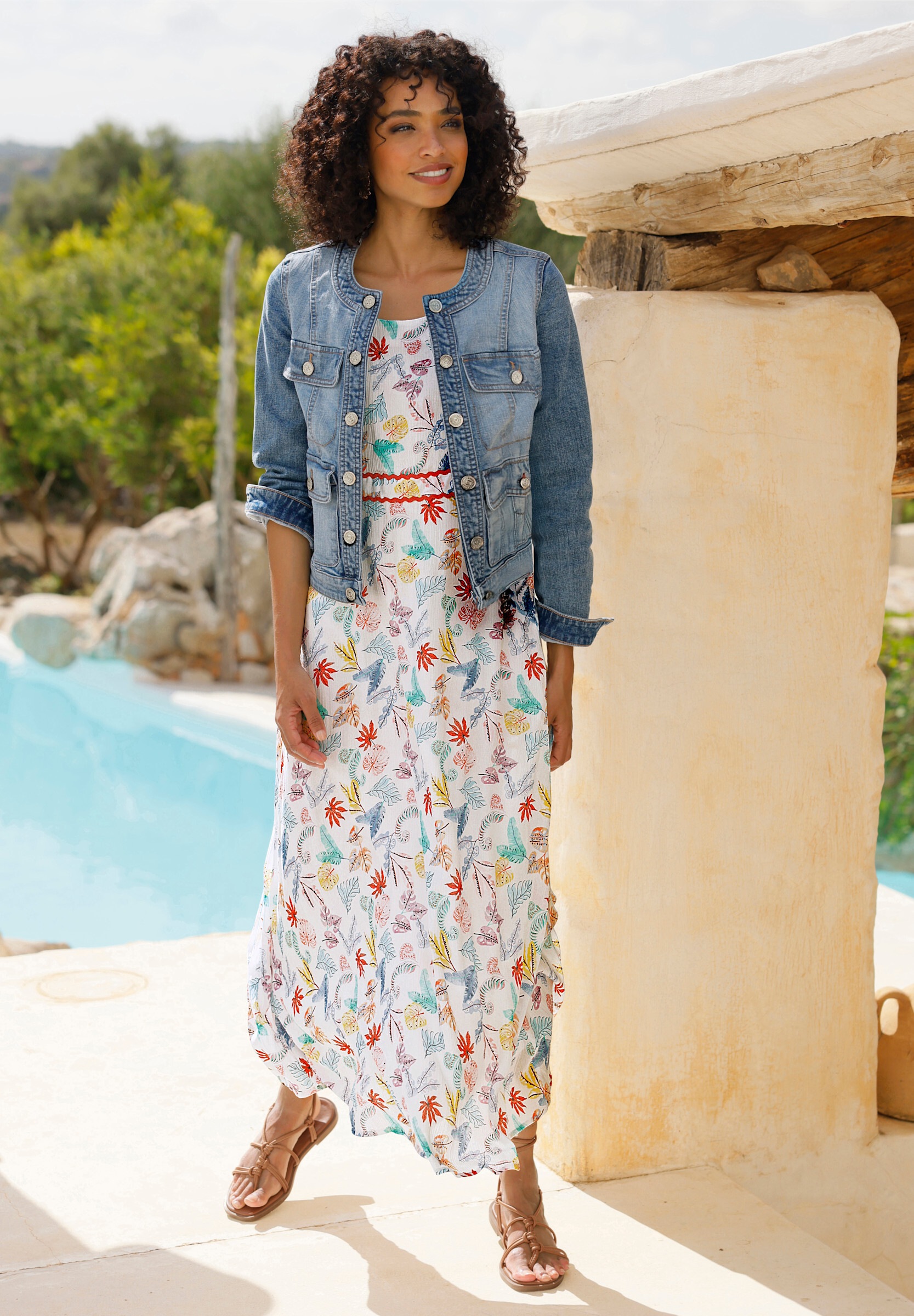 heine Jeansblazer »Jeans-Jacke Jeansjacke in verschlussloser Form«