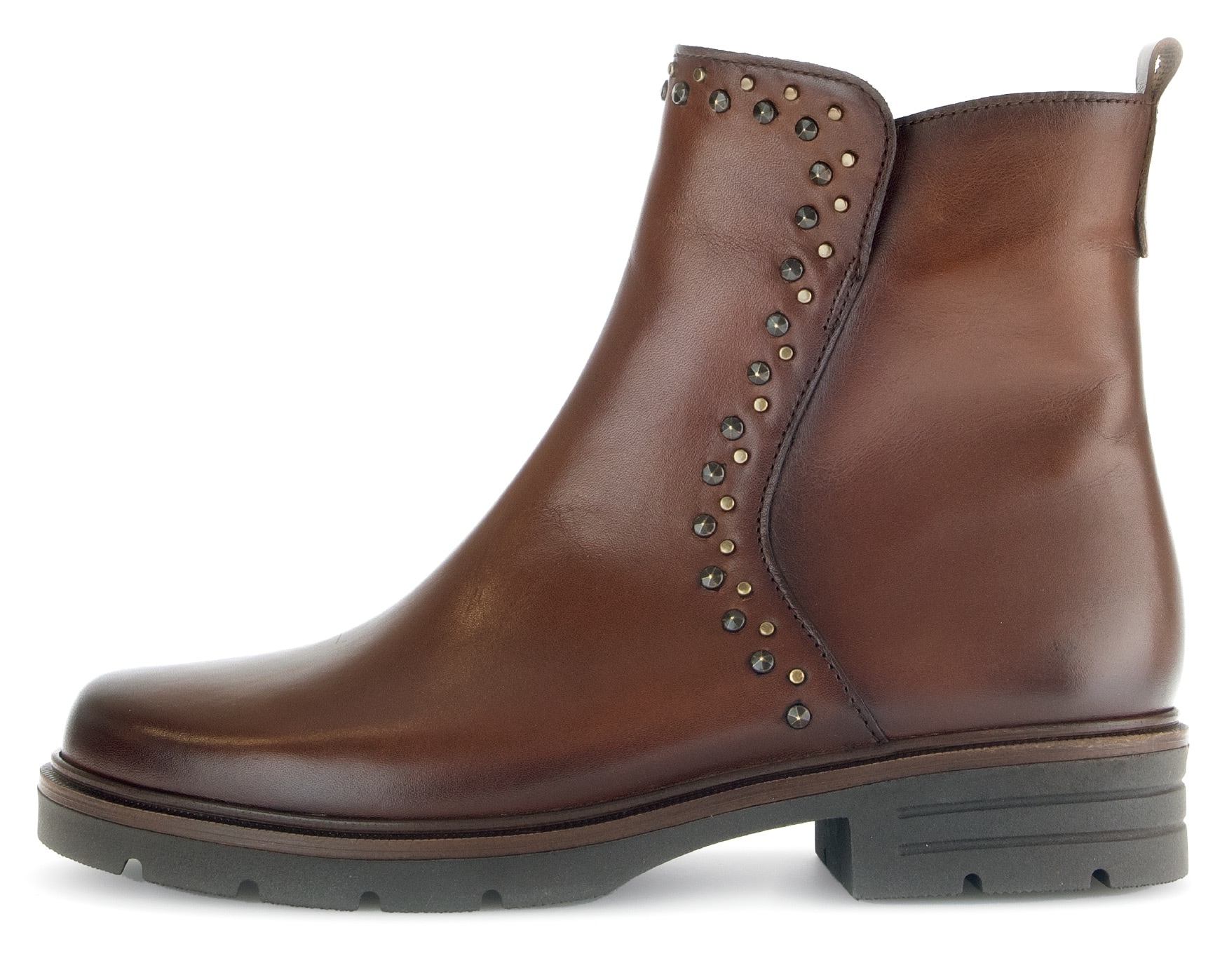 Gabor Stiefelette, Blockabsatz, Komfortschuh, Boots mit glänzenden Nieten