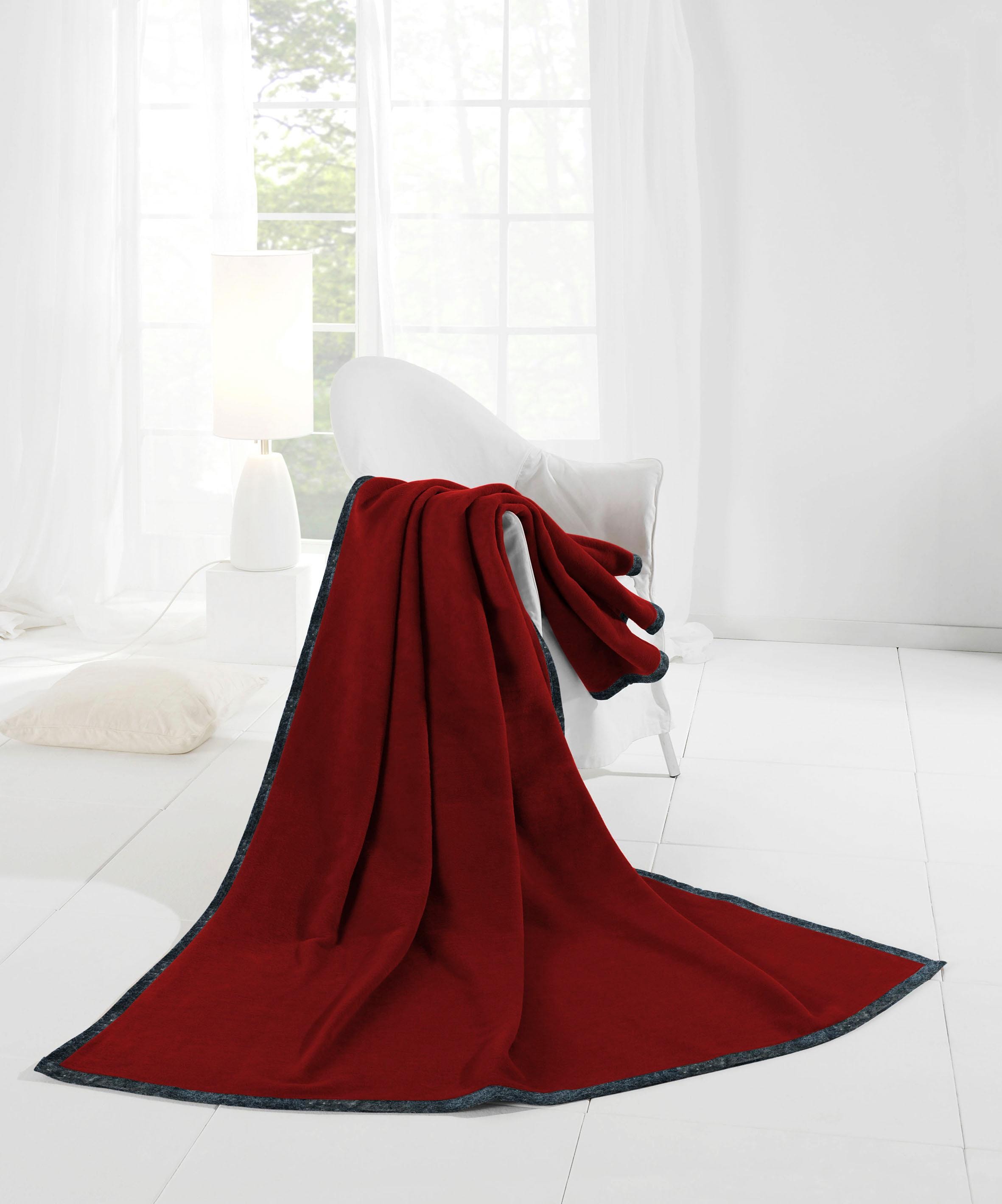 Biederlack Wohndecke »Turku«, im unifarbenen Design, Kuscheldecke