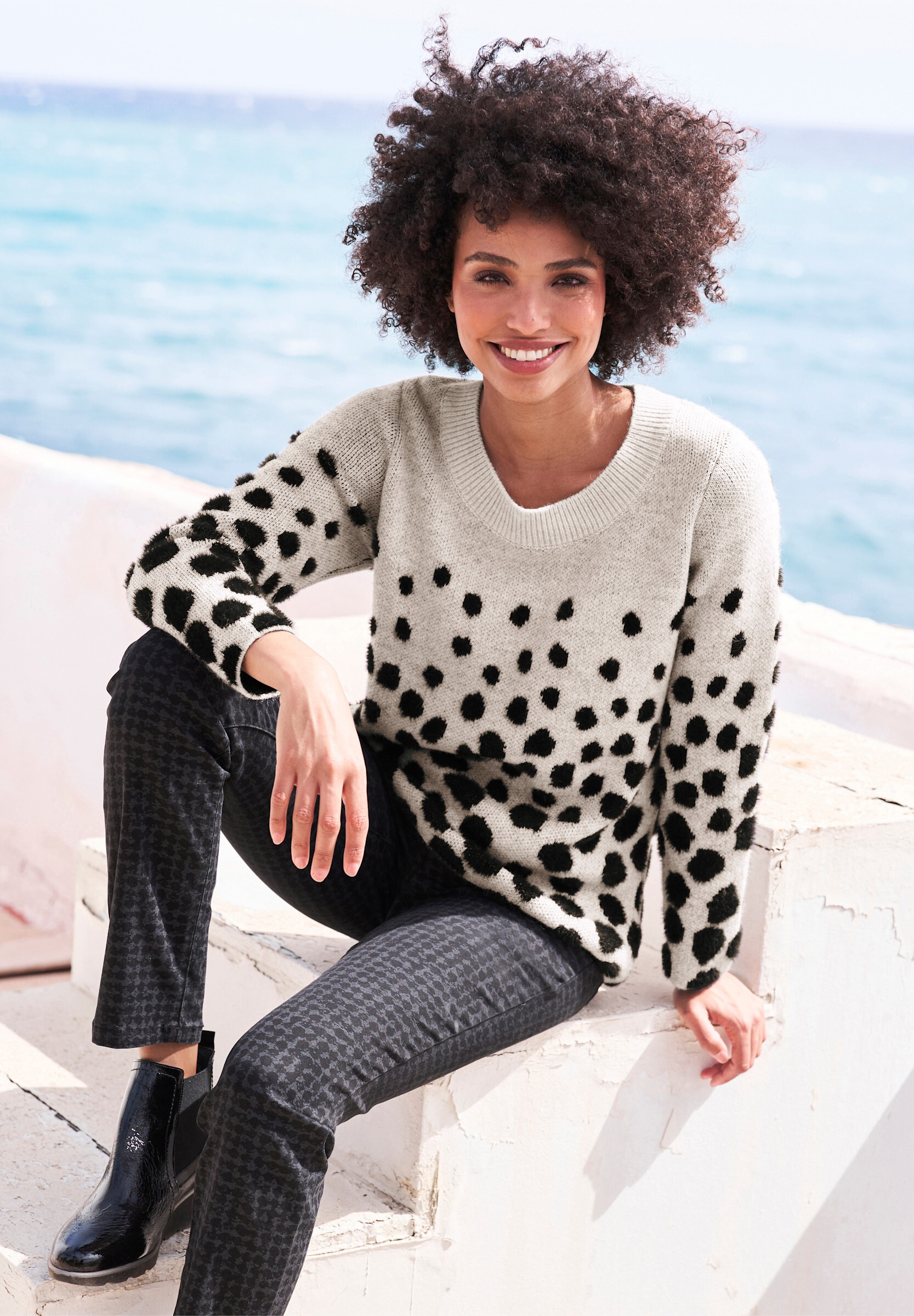 heine Strickpullover »Pullover Jacquard-Pullover in flauschiger Qualität«