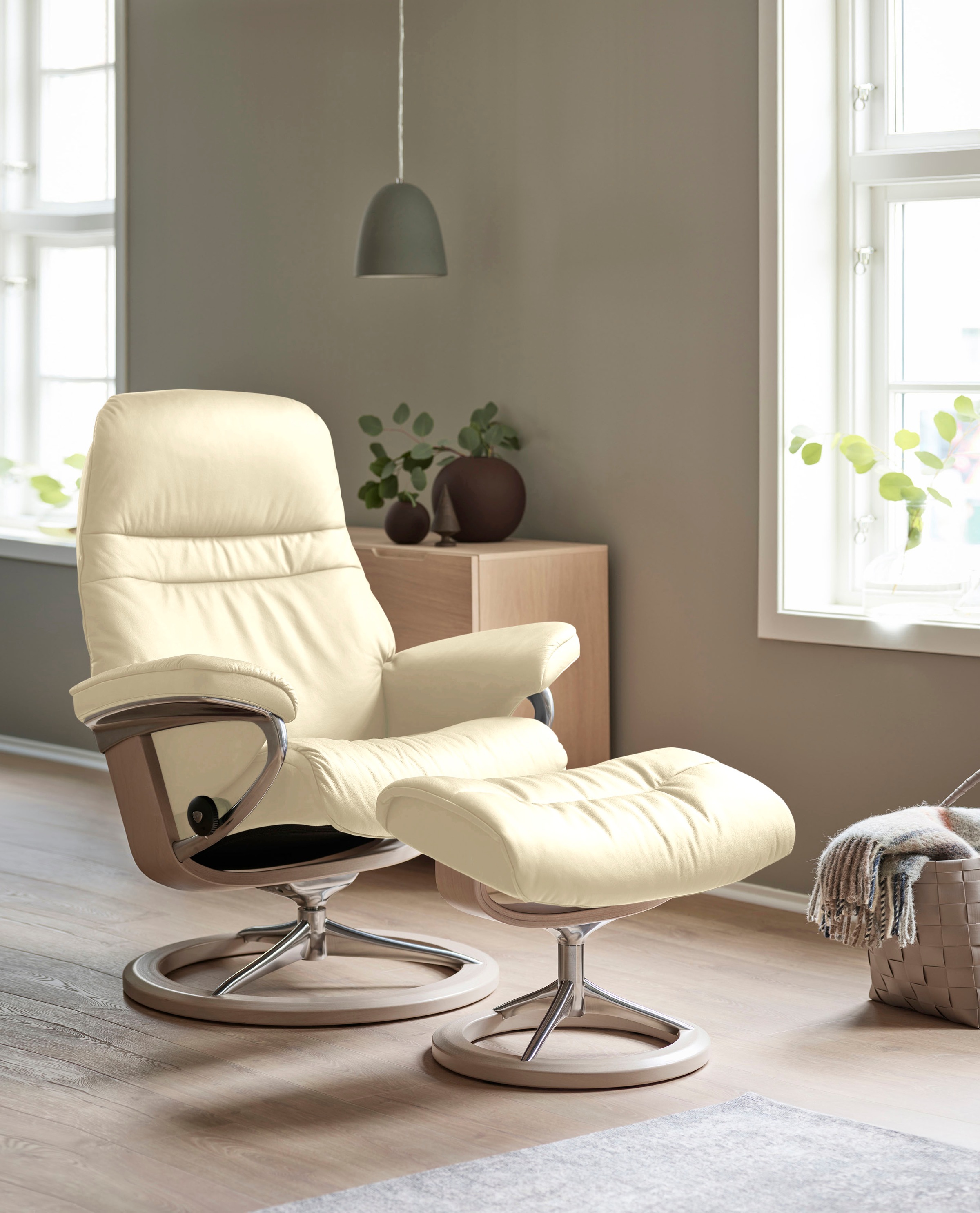 Stressless® Relaxsessel »Sunrise«, mit Signature Base, Größe S, Gestell Whitewash