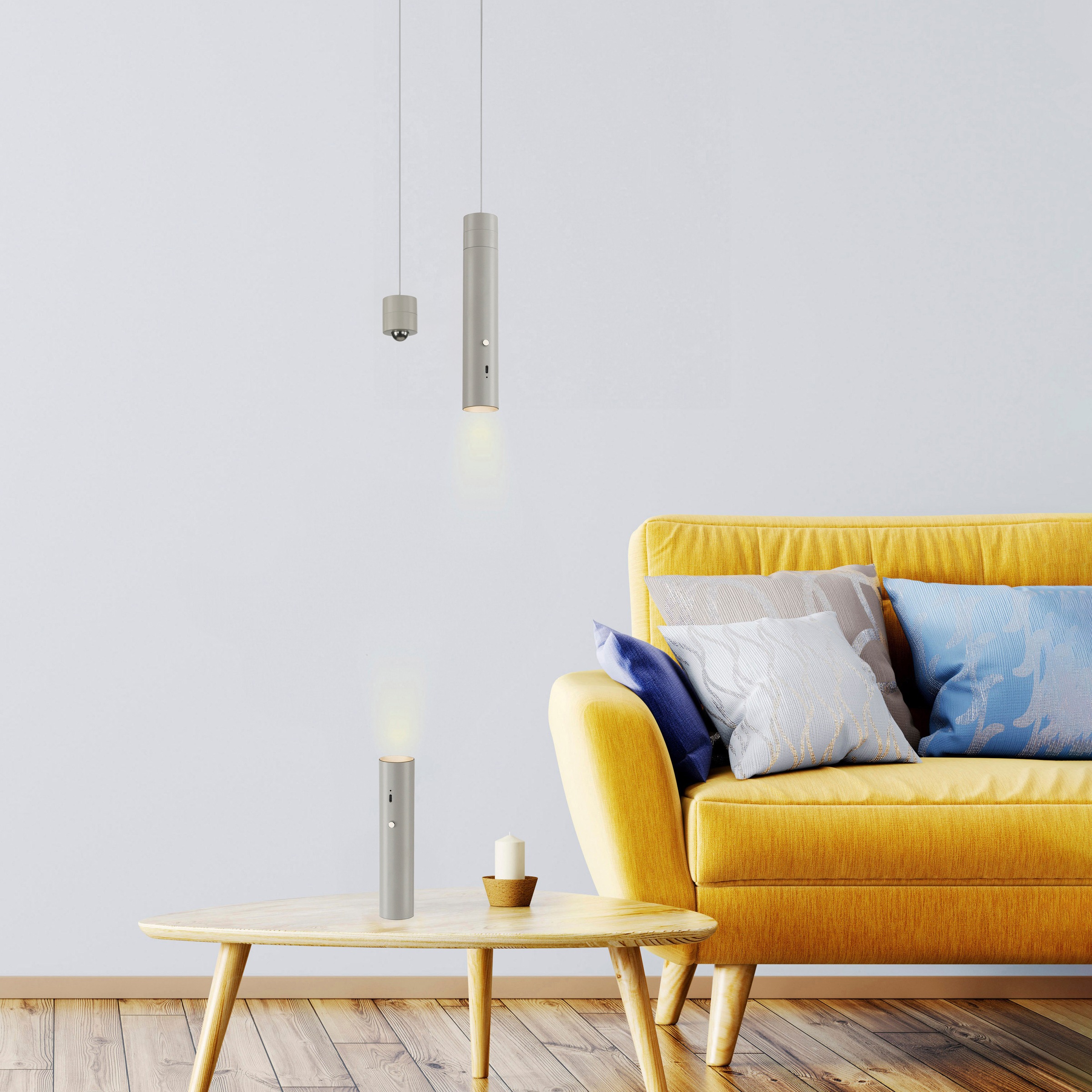 JUST LIGHT Pendelleuchte »ATTACH«, 1 flammig, Leuchtmittel LED-Modul | LED fest integriert, Akkuleuchte