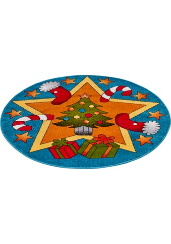 HANSE Home Teppich »Christmas Time«, rund, 9 mm Höhe, Weicher Flor, Farbenfrohes... kaufen
