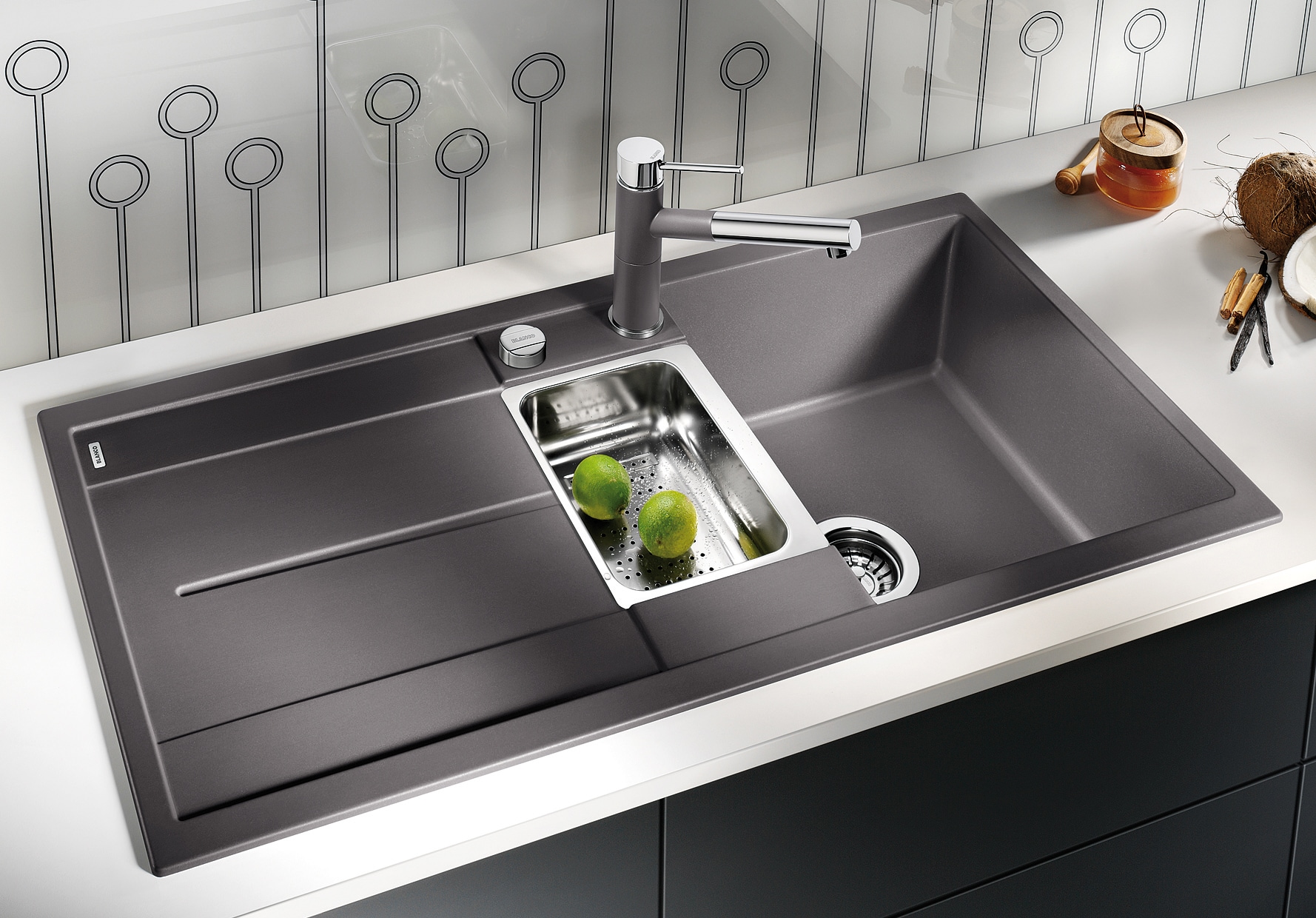 Blanco Granitspüle »METRA 6 S« aus SILGRANIT®, inkl. Edelstahl Multifunktionsschale