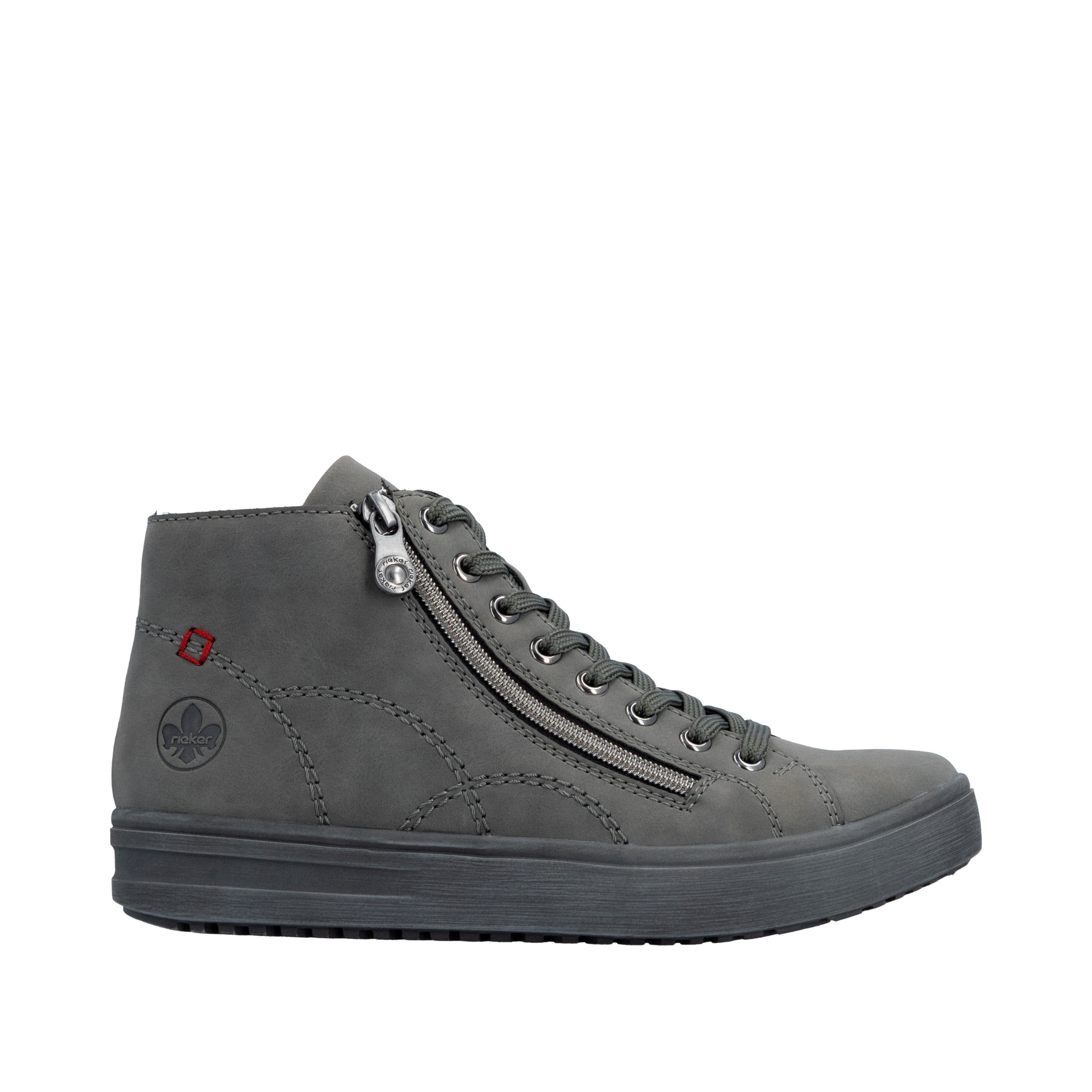 Rieker Schnürboots  High Top-Sneaker, Herbstschuh mit dezenten Ziernähten