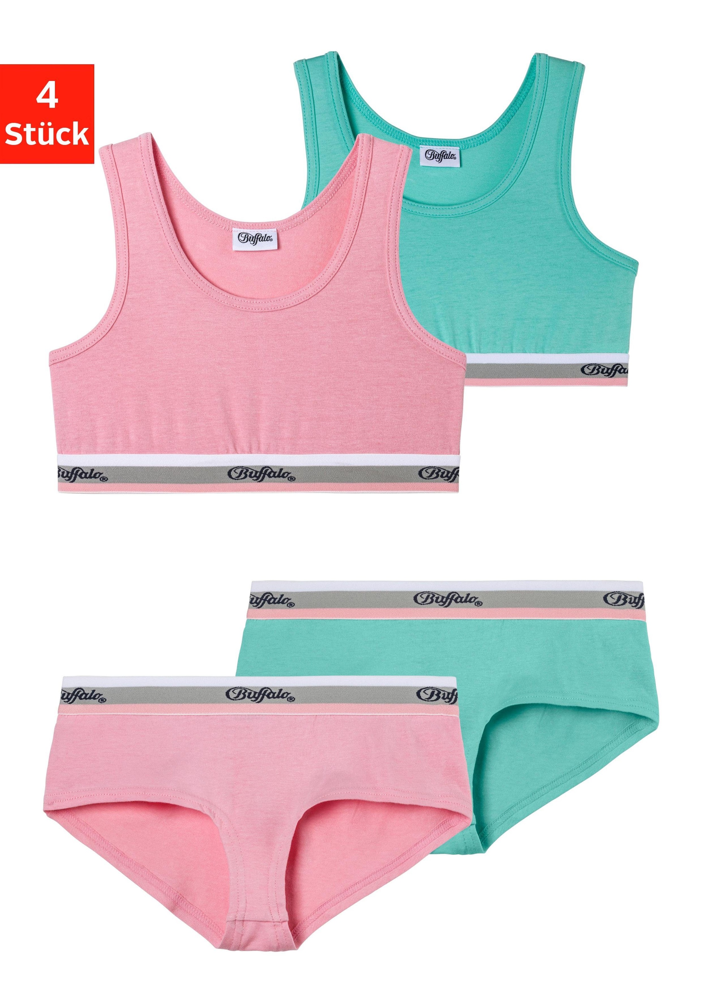 Buffalo Set: Bustier, (Packung, 4 tlg., mit Panty), klassisch in schlichtem Design kaufen