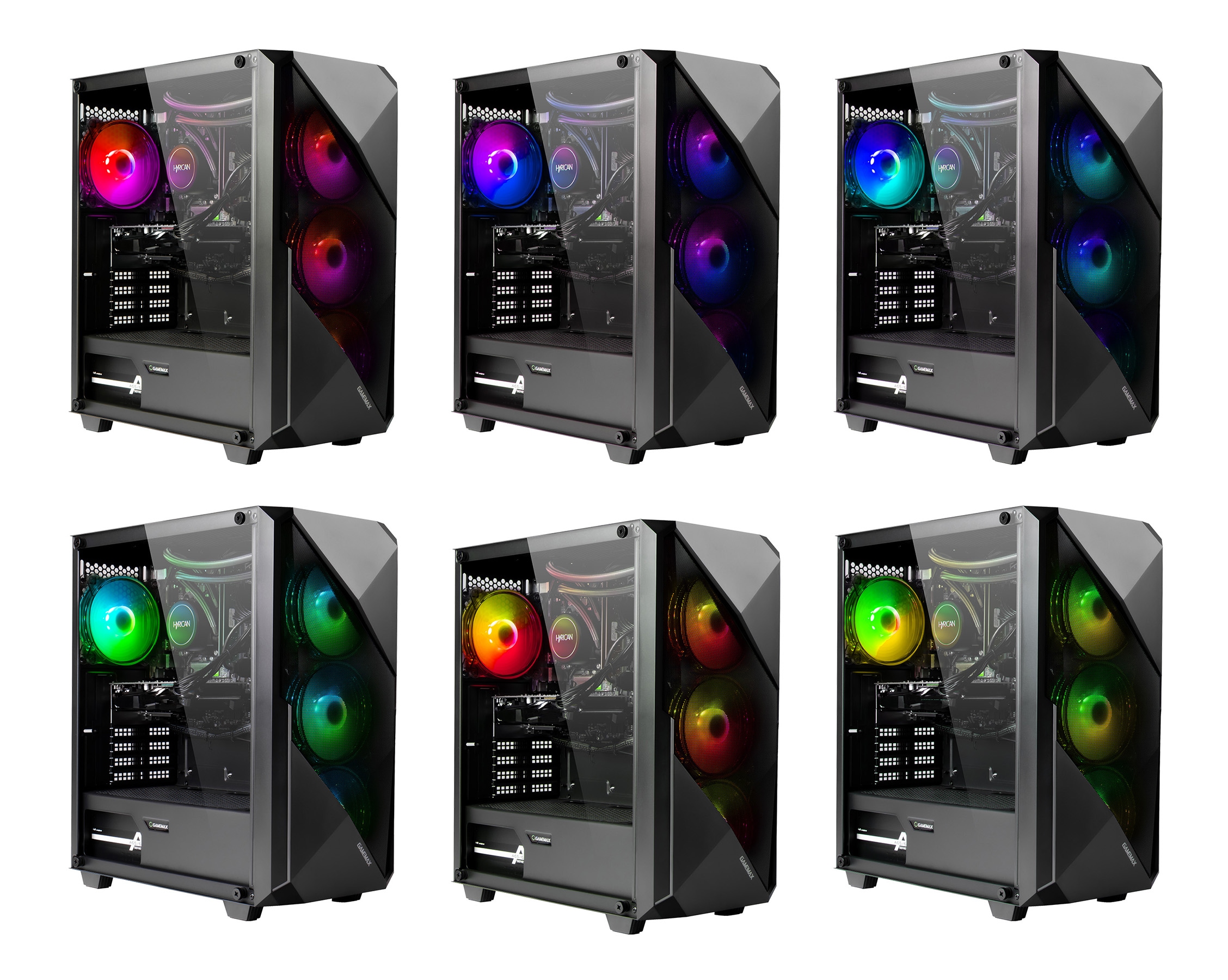 GAMEMAX Gaming-PC »Striker 8020 AMD Ryzen 5 9600X 16GB DDR5 1TB SSD RX 9070« Windows 11, DDR5 RAM, Wasserkühlung