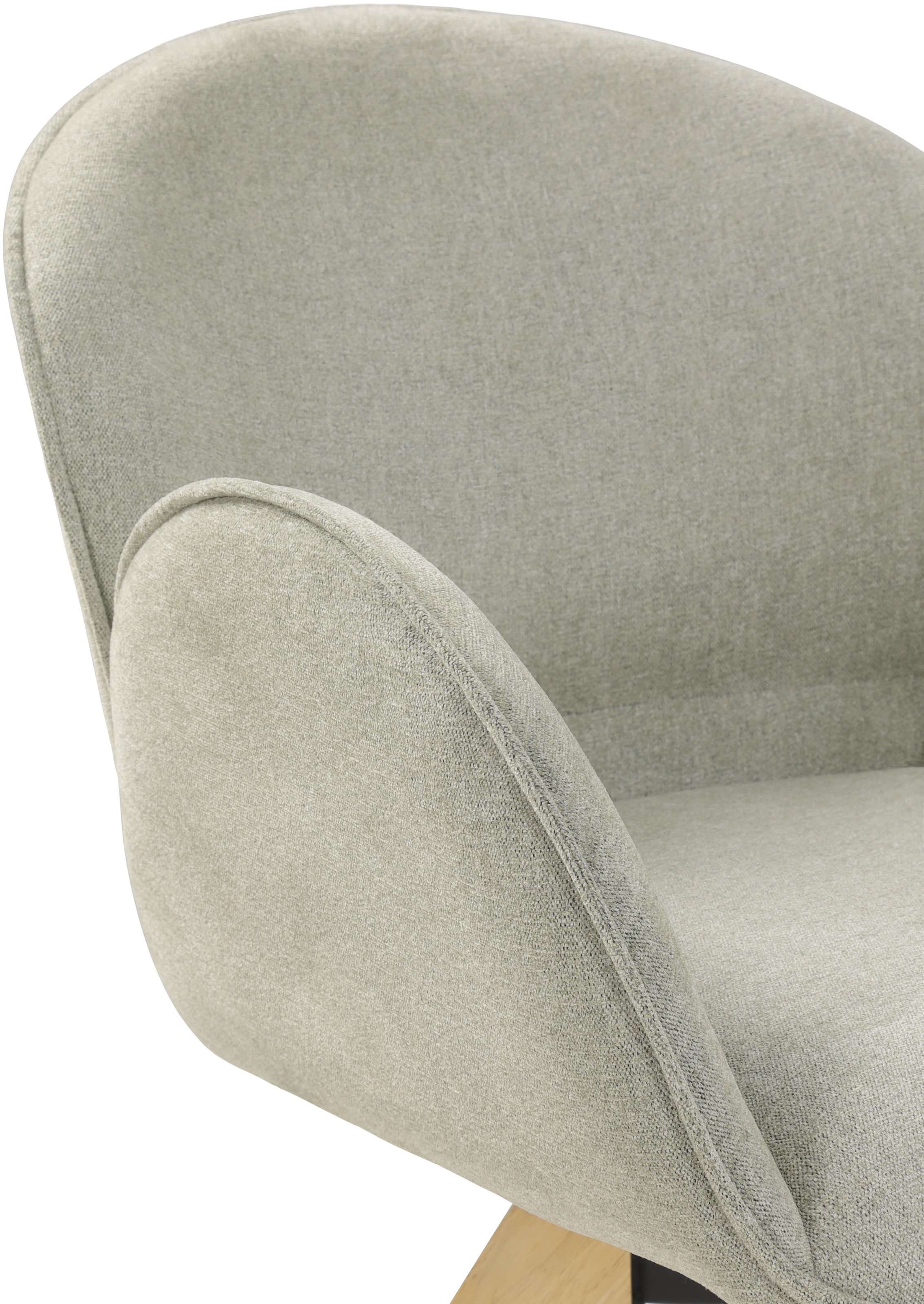 TOM TAILOR HOME Armlehnstuhl »WINGS ARMCHAIR«, (Set), 2 St., Chenille, mit Armlehnen, drehbar, Rückholfunktion, Massivholzgestell