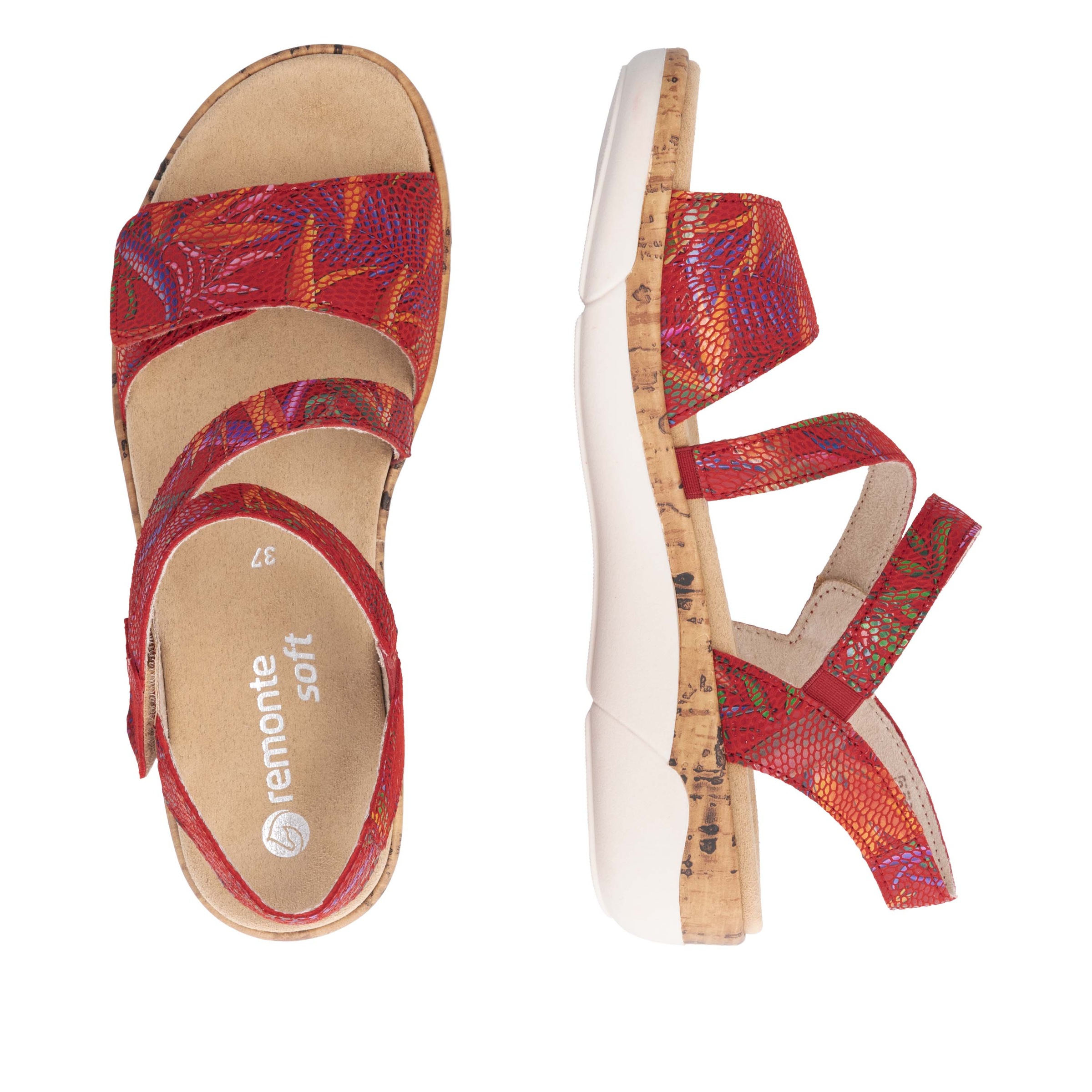 Remonte Keilsandalette, Sommerschuh, Klettschuh, Riemchensandale mit Softfußbett
