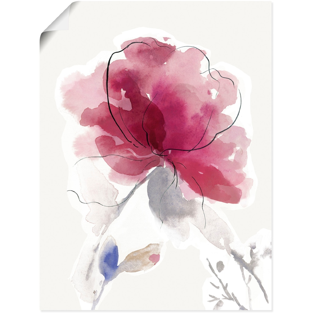 Artland Wandbild »Rosige Blüte II.«, Blumenbilder, (1 St.)