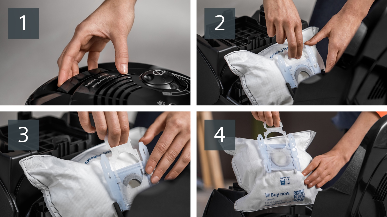 SIEMENS Bodenstaubsauger »synchropower VS06A212, Made in Germany, Hygiene-Filter, kompakt« 600 W mit Beutel hohe Saugkraft, spezielle Hartbodendüse, integriertes Zubehör, schwarz