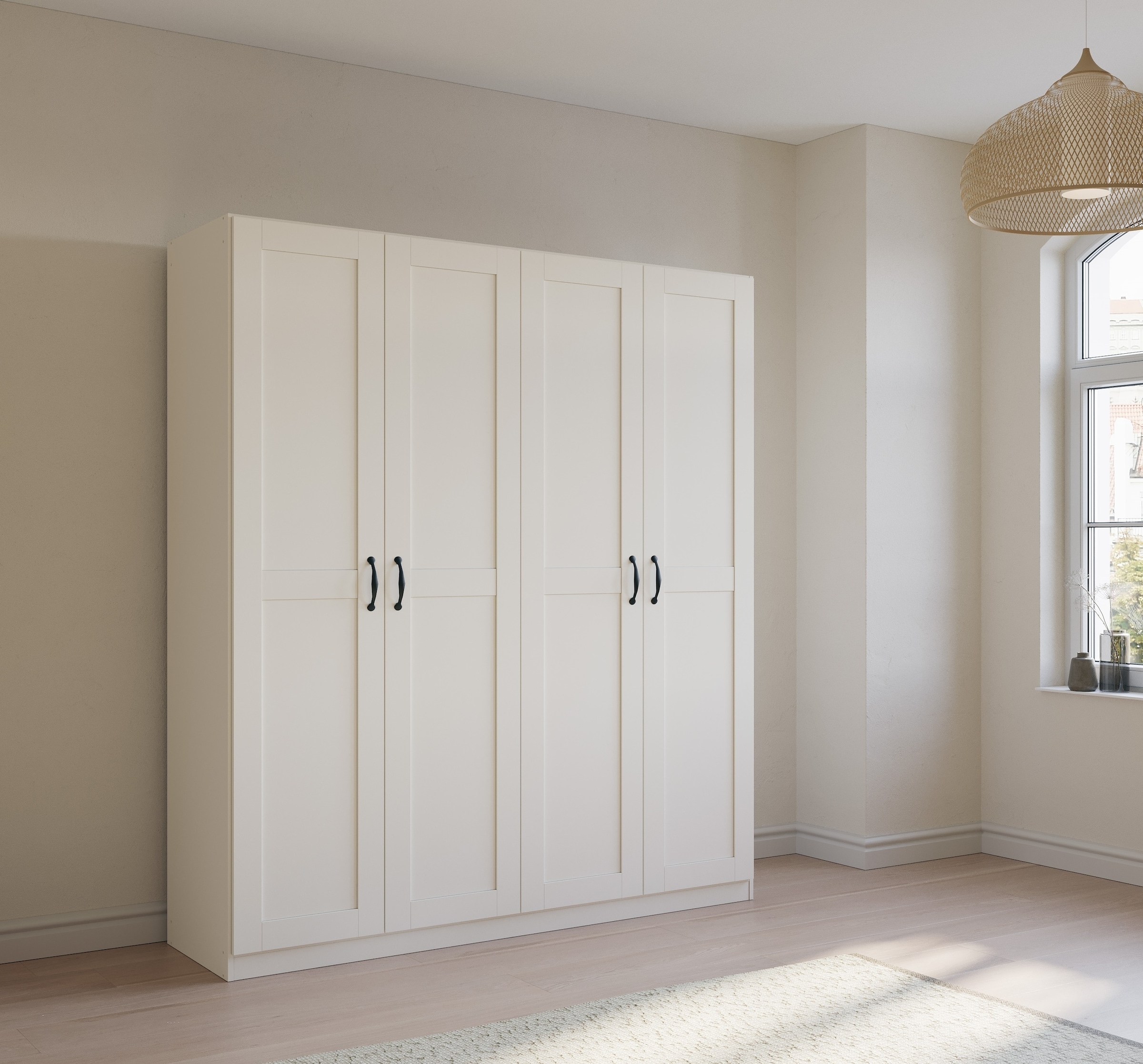 rauch Drehtürenschrank »Cottage by Quadra Spin« in skandinavischem Landhausstil