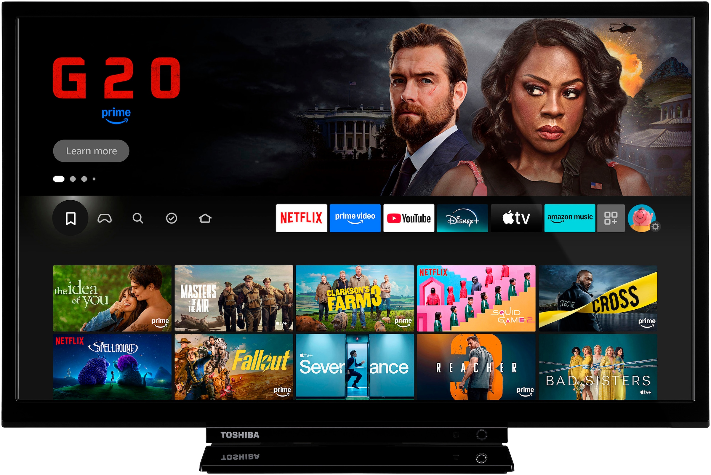 Toshiba LED-Fernseher »24WF3F63DAR« 60 cm/24 ″ HD ready Smart-TV