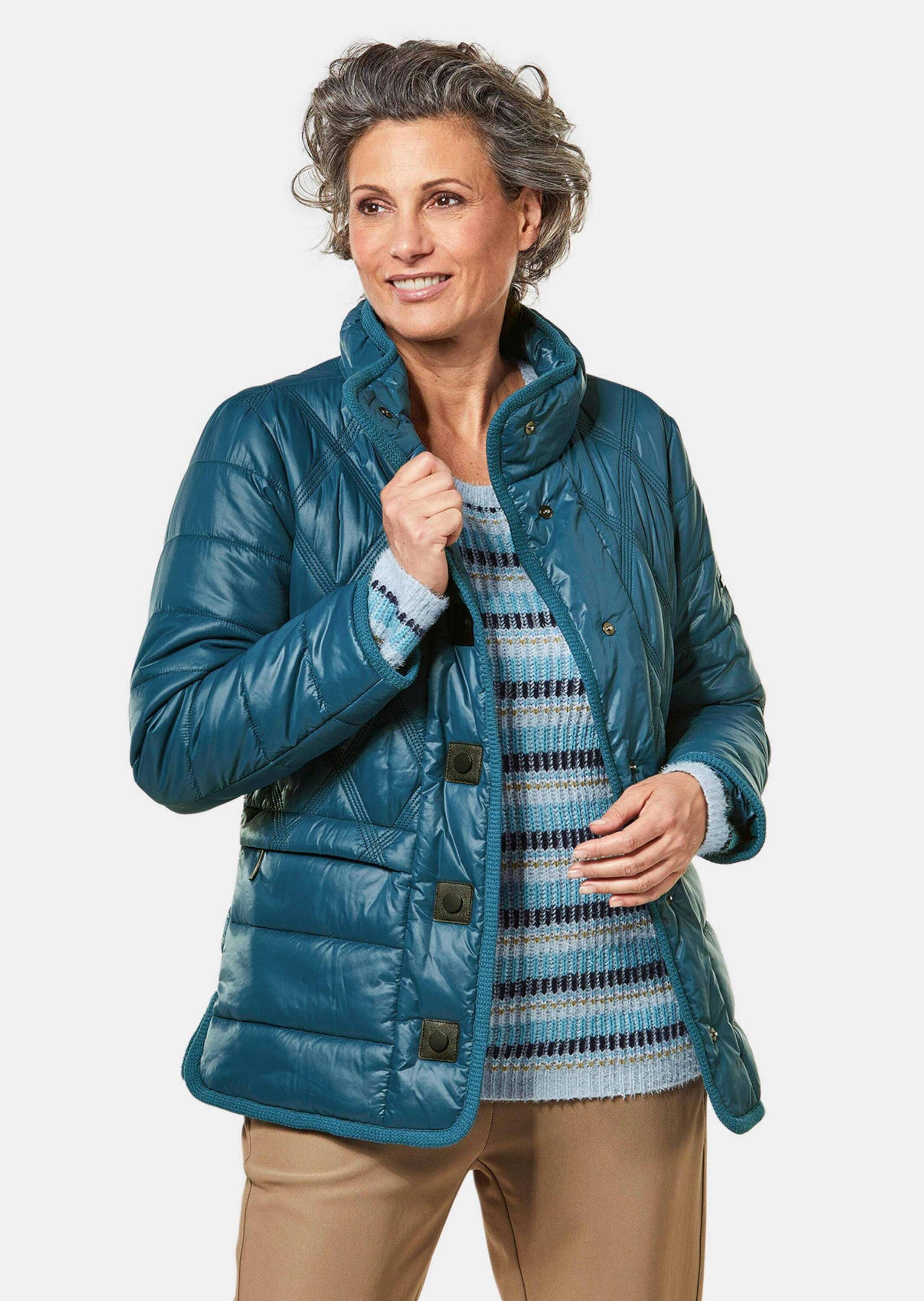 GOLDNER Kurzjacke »Steppjacke mit dekorativen Druckknöpfen«