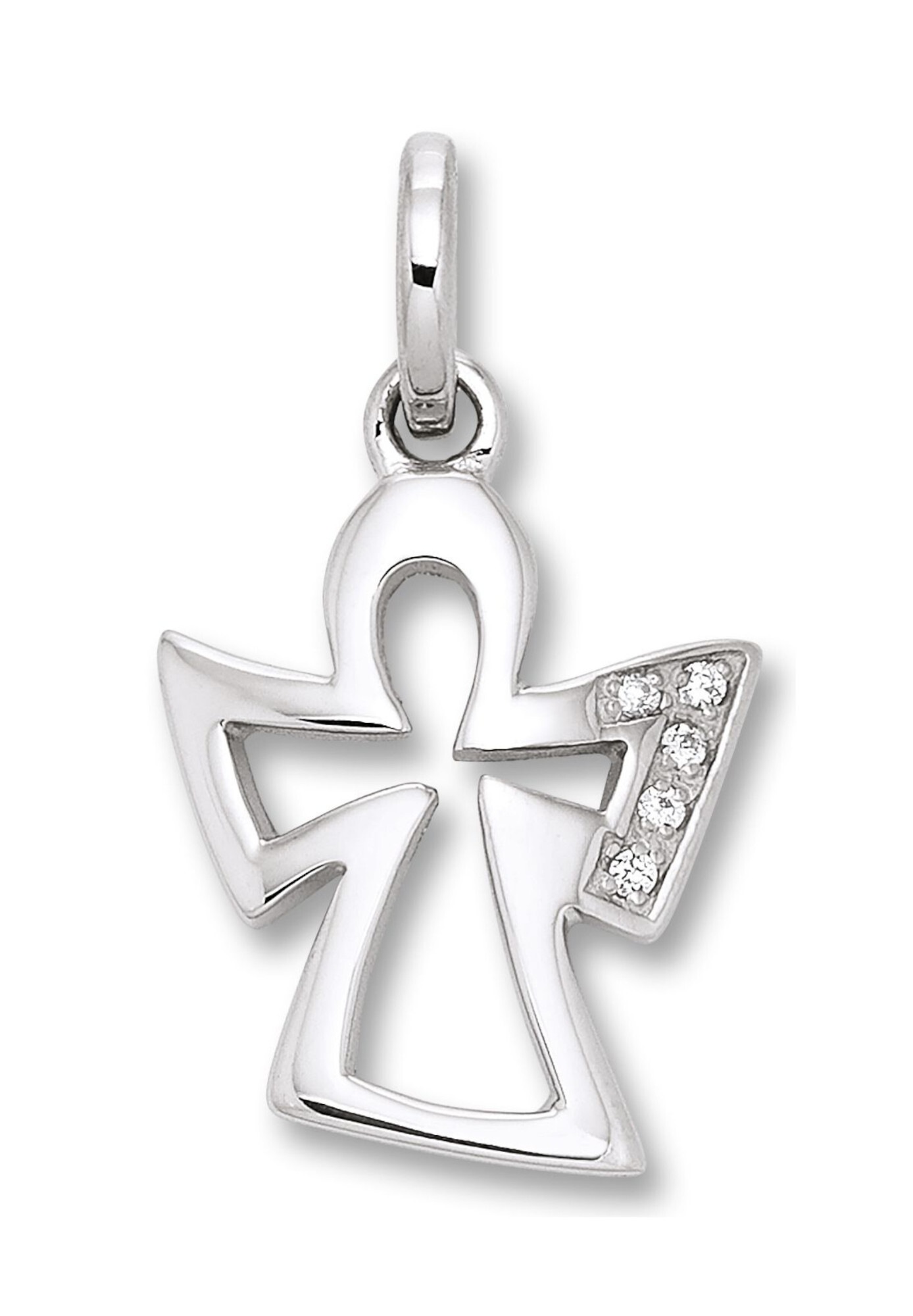 ONE ELEMENT Kettenanhänger »Zirkonia Engel Anhänger aus 925 Silber«