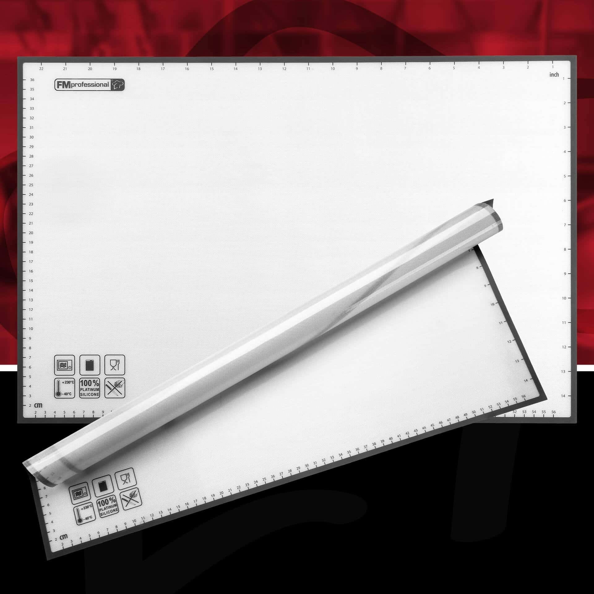 FMprofessional Ausrollmatte »Silikonbackmatte aus hochwertigem Silikon« Antihaft, für Backofen & Mikrowelle