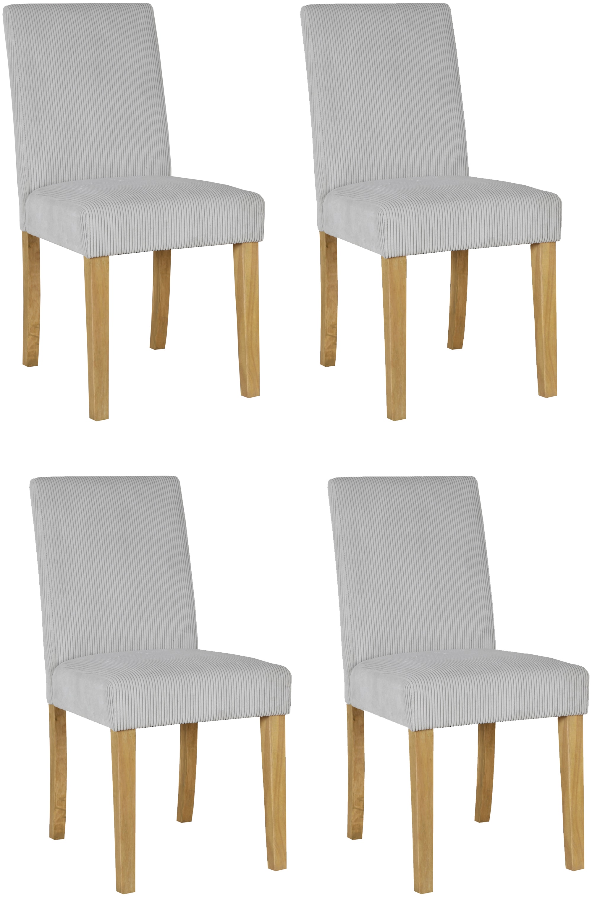 Home affaire Esszimmerstuhl »Winikon, TOPSELLER!, OTTOs Choice«, (Set), 4 St., Cord, Massivholzgestell, moderner Cordbezug, bequem gepolstert