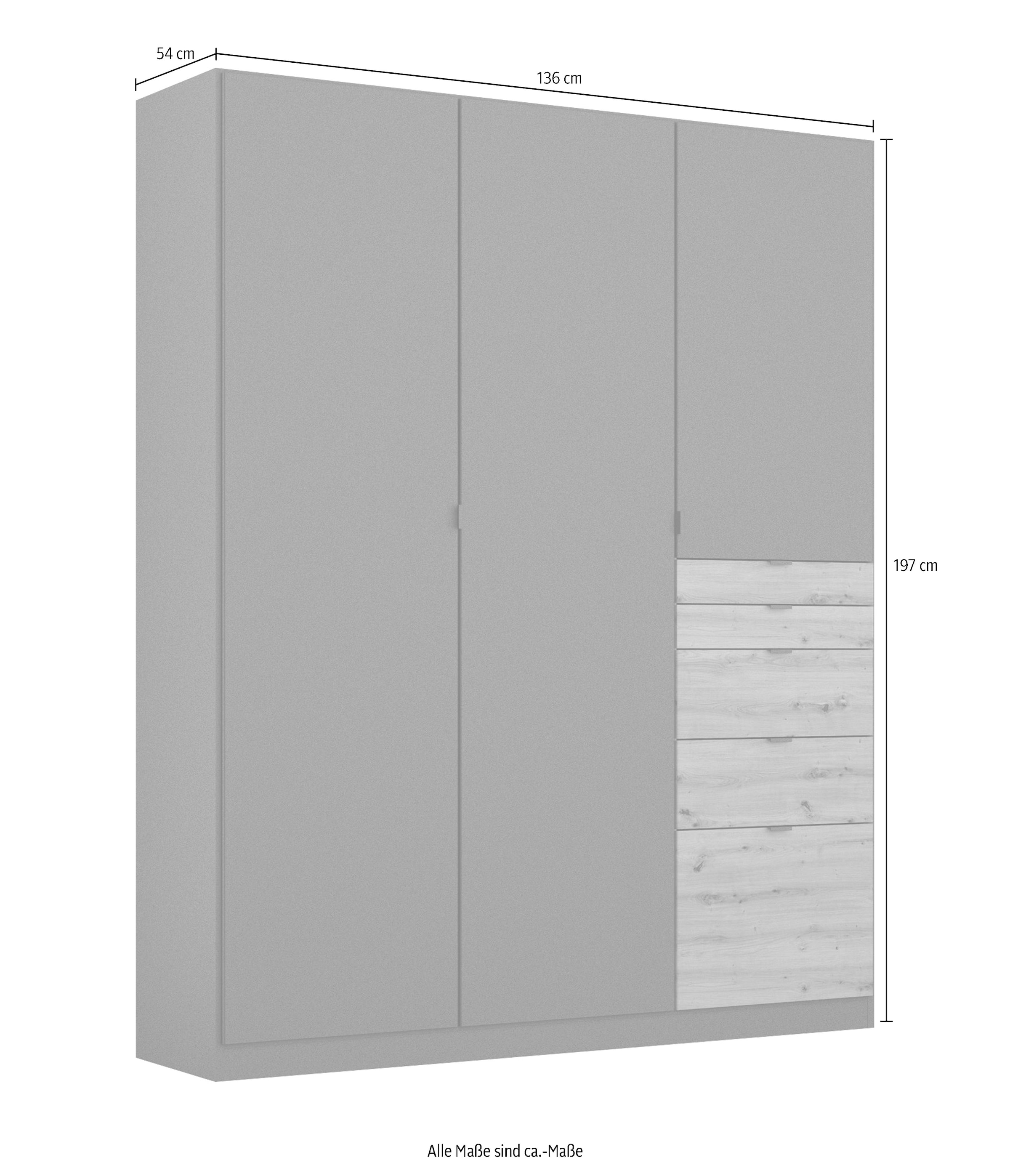 rauch Drehtürenschrank »Kleiderschrank Schrank Garderobe Wäscheschrank Ankleide ONTARIO« Breiten 136/181 cm, 