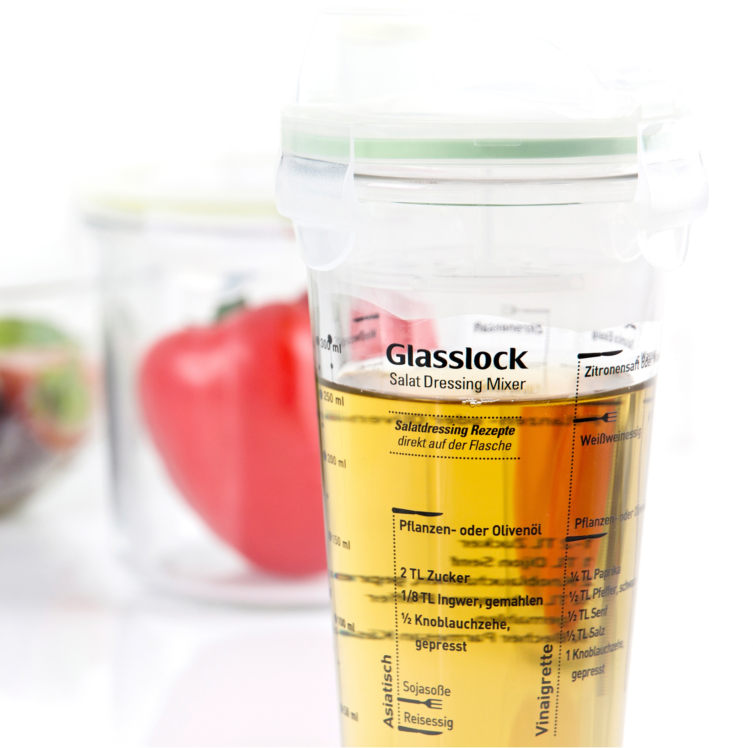 Glasslock Dressing Shaker, (Cocktail Shaker), 450 ml