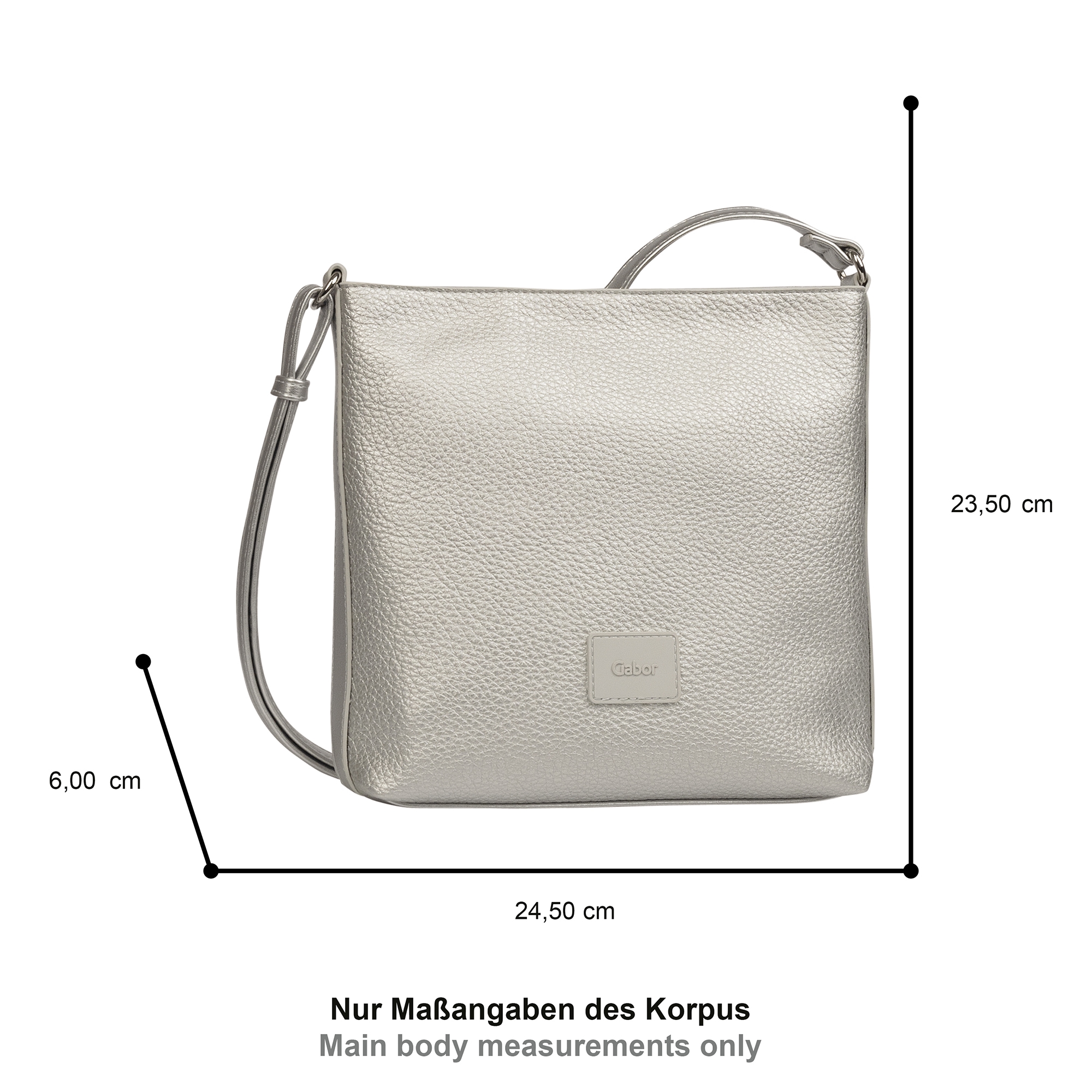 Gabor Umhängetasche »Elfie« Damen Schultertasche, Handtasche mit Logo-Aufnäher