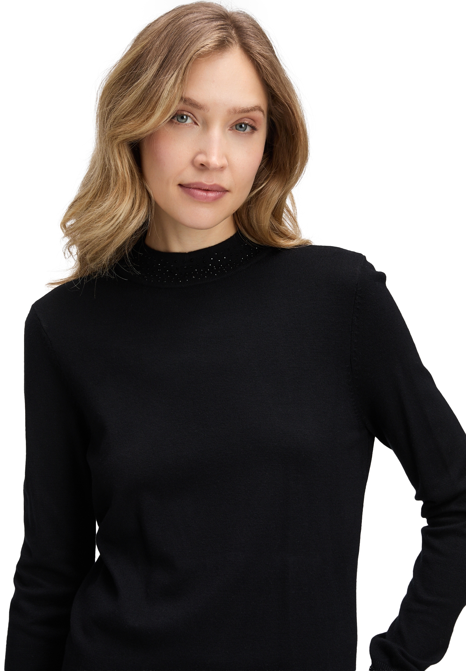 Betty Barclay Rundhalspullover »Feinstrickpullover mit Strass«