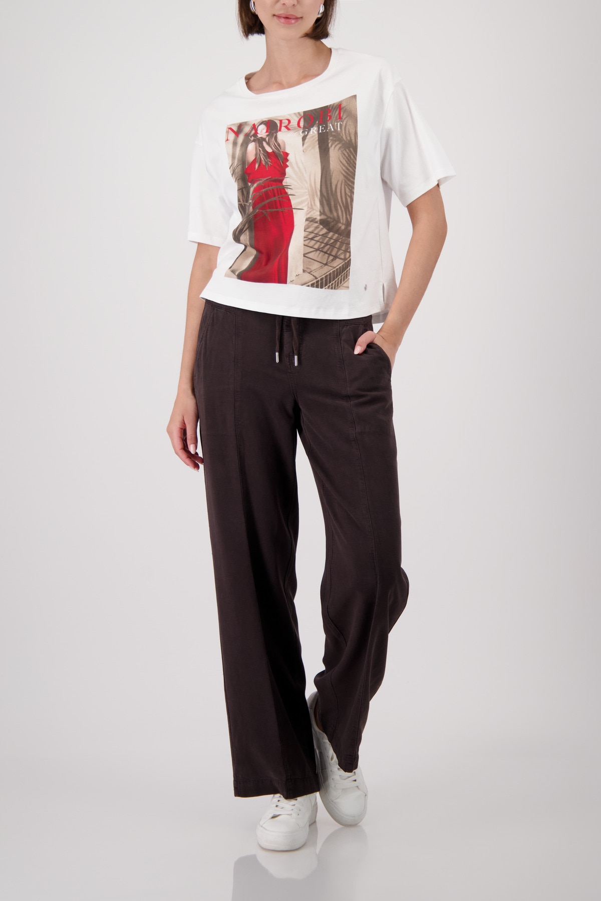 Monari T-Shirt »Shirt Frau« Regular fit mit Frauen-Print
