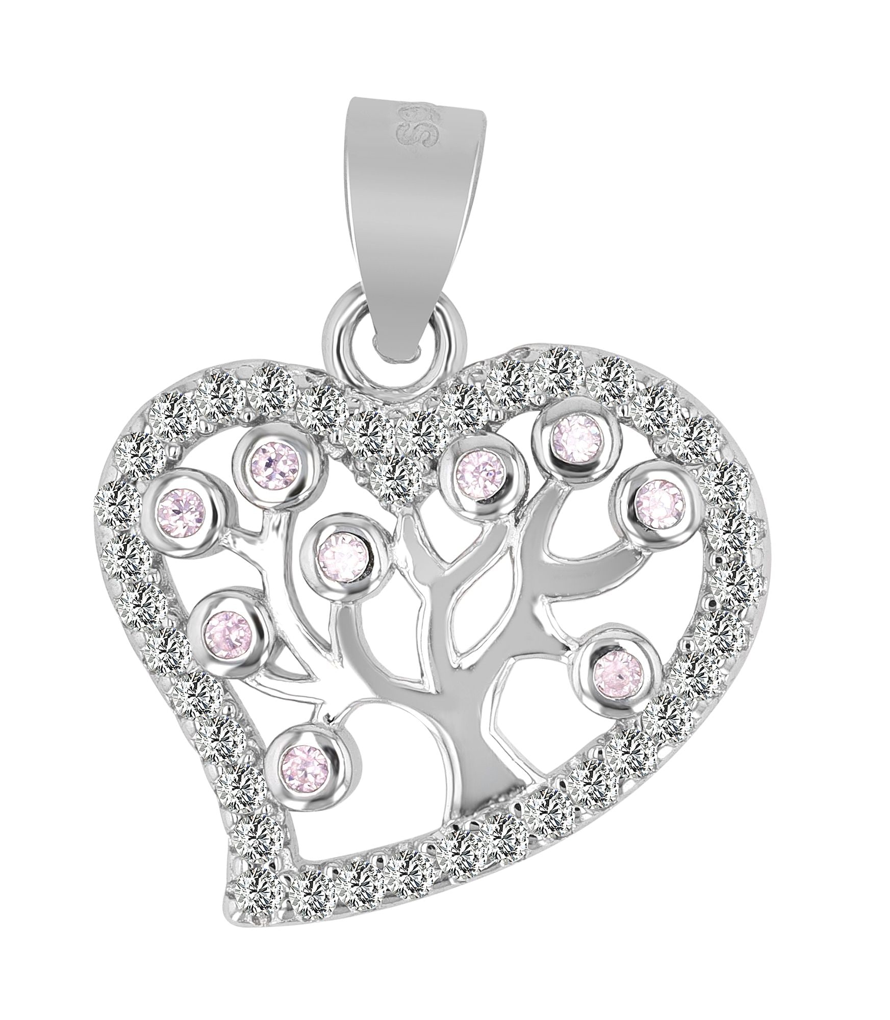 Adelia´s Herzanhänger »Damen Anhänger ¿ Herzanhänger aus 925 Silber mit Zirkonia«