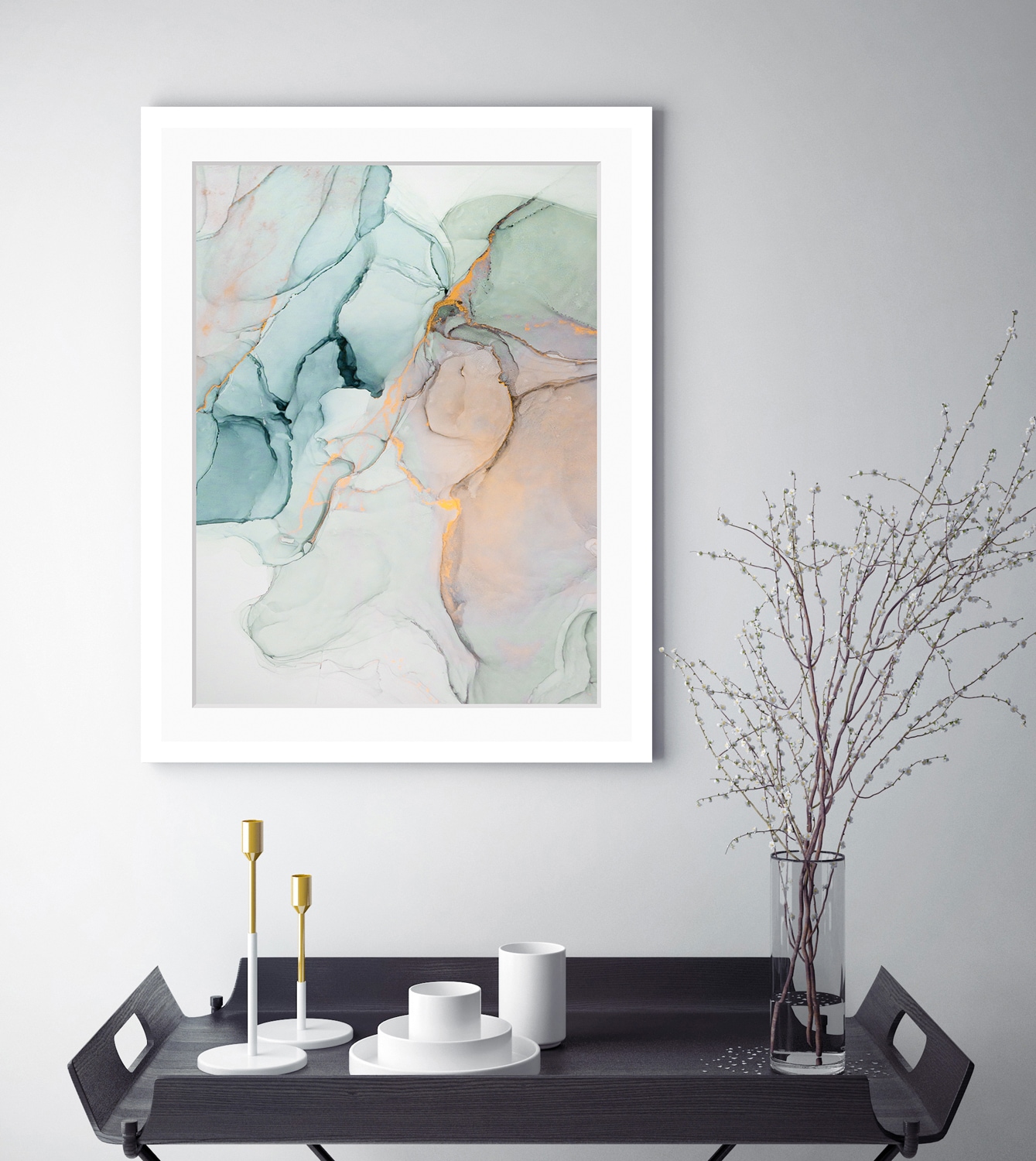 queence Bild »Ria« Abstrakt | Kunst | Marmor | Modern gerahmt, Abstrakt