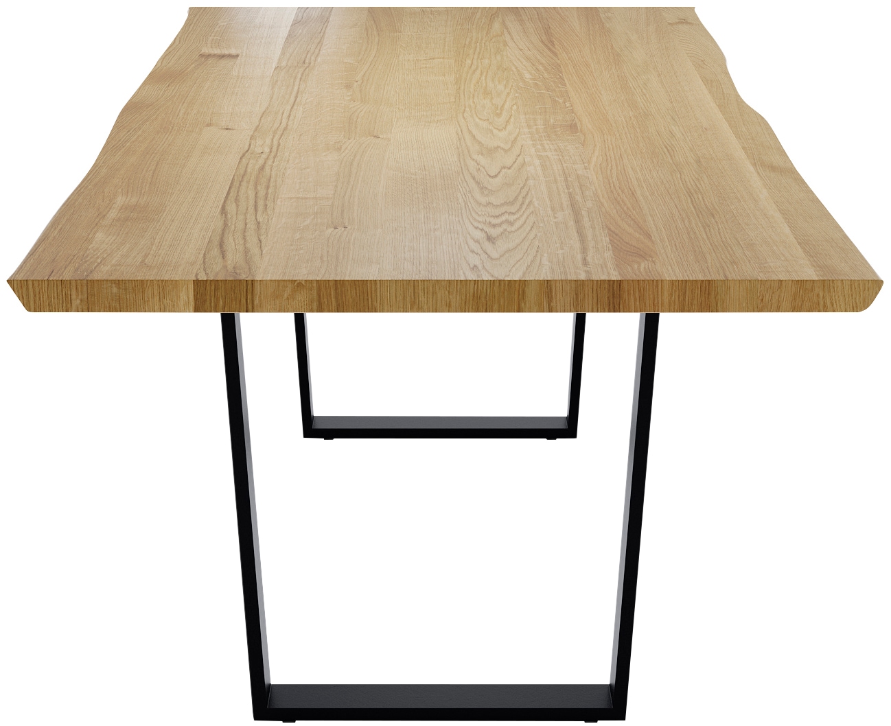 massivline&more Esstisch »Oviedo 4, Kufentisch, Küchentisch, Tisch, Holztisch«, (2 St.), mit Baumkante und massiver Platte, Maße: 200 x 100 cm