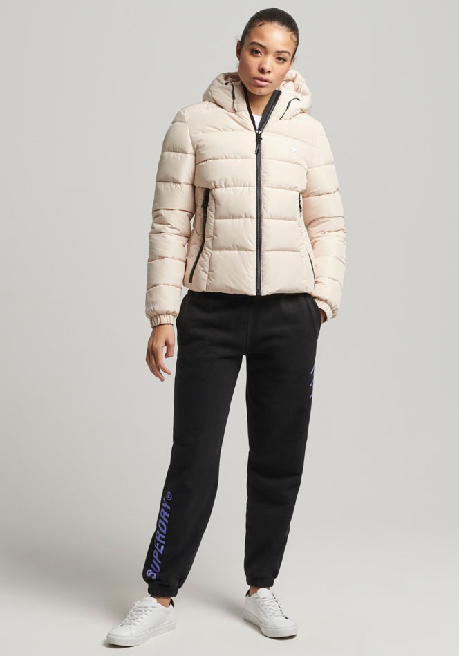 Superdry Steppjacke »HOODED SPIRIT SPORTS PUFFER«, mit Kapuze, aus wasserabweisendem Material
