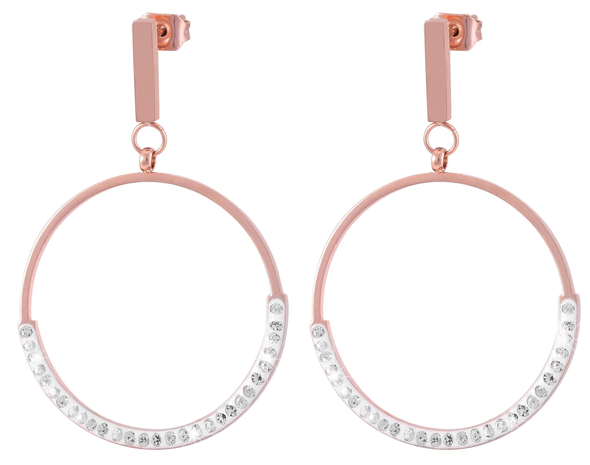 Adelia´s Paar Ohrstecker »Damen Ohrringe ¿ Ohrstecker aus Edelstahl mit Strass Steinchen«