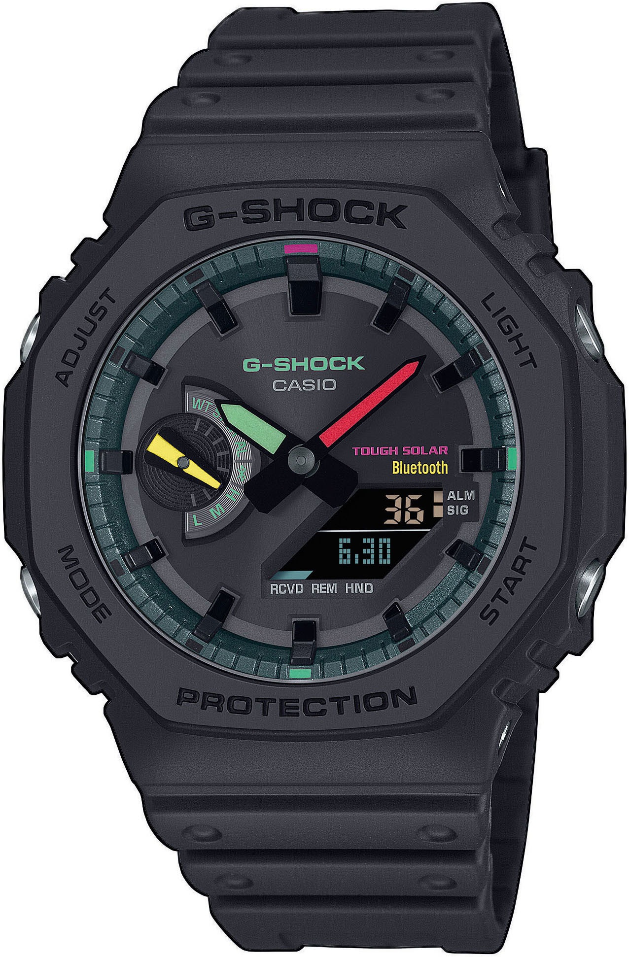 CASIO G-SHOCK Smartwatch »GA-B2100-1A1ER«, Armbanduhr, Herrenuhr, Bluetooth, digital, bis 20 bar wasserdicht)