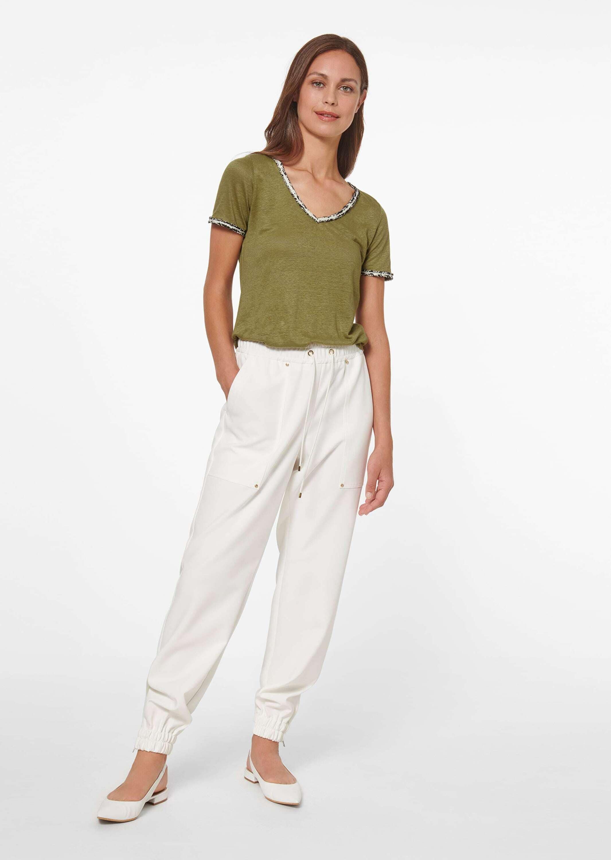 MADELEINE Kurzarmshirt »Shirt Trendiges Kurzarm-Shirt, V-Ausschnitt«