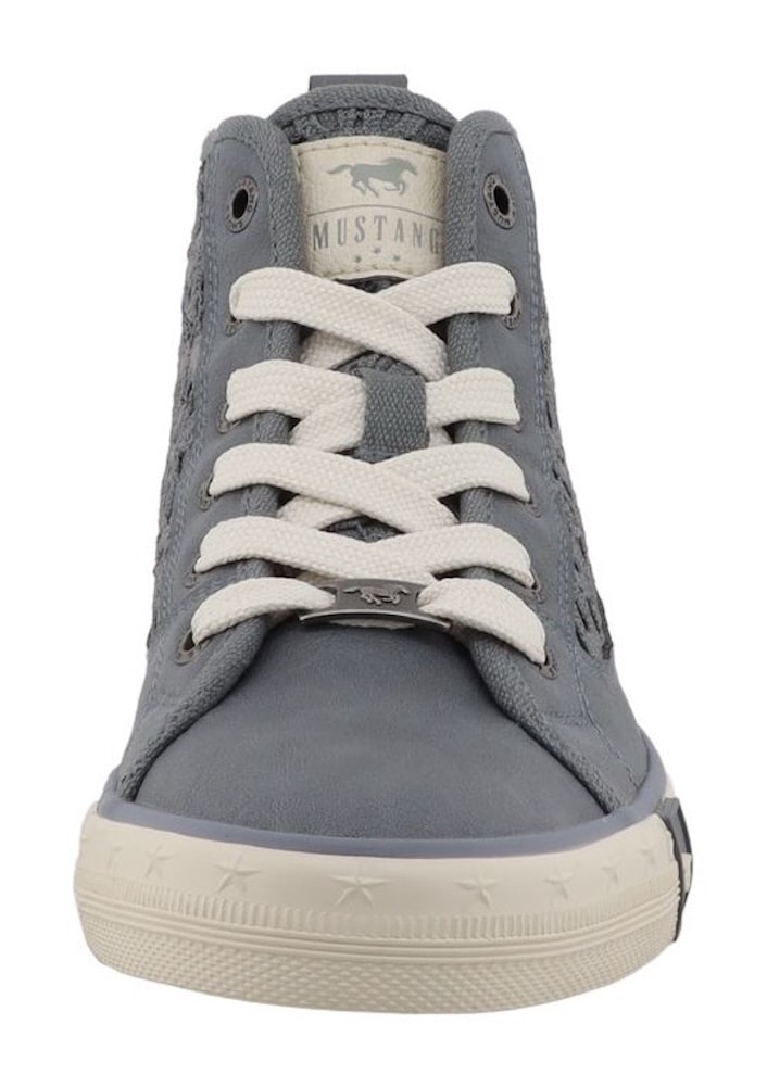 Mustang Shoes Sneaker »Winona«  Schnürboots, High Top-Sneaker mit Blüten-Stickerei
