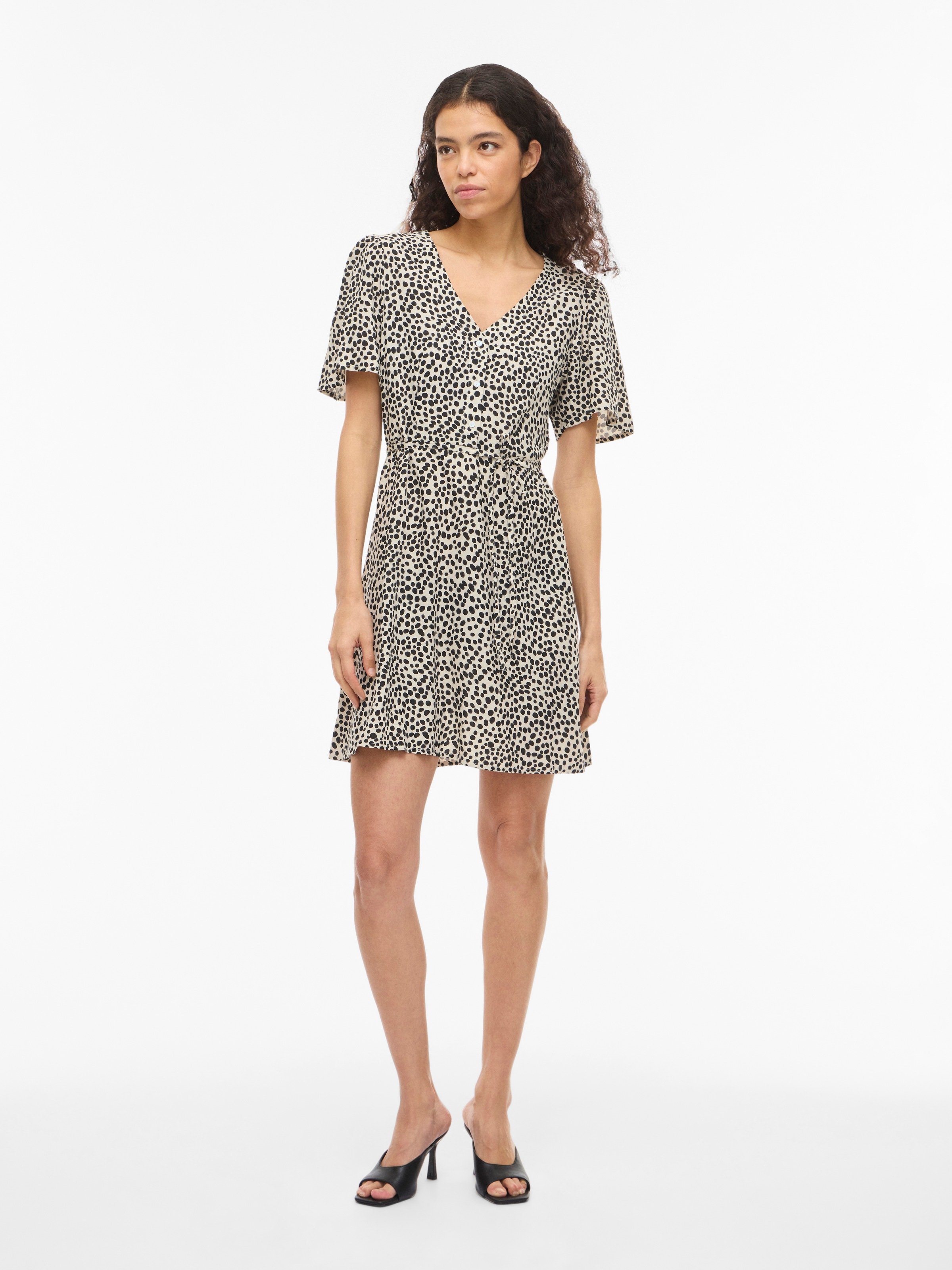 Vila Minikleid »VIGRACE V-NECK S/S SHORT DRESS - NOOS« Sommerkleid,