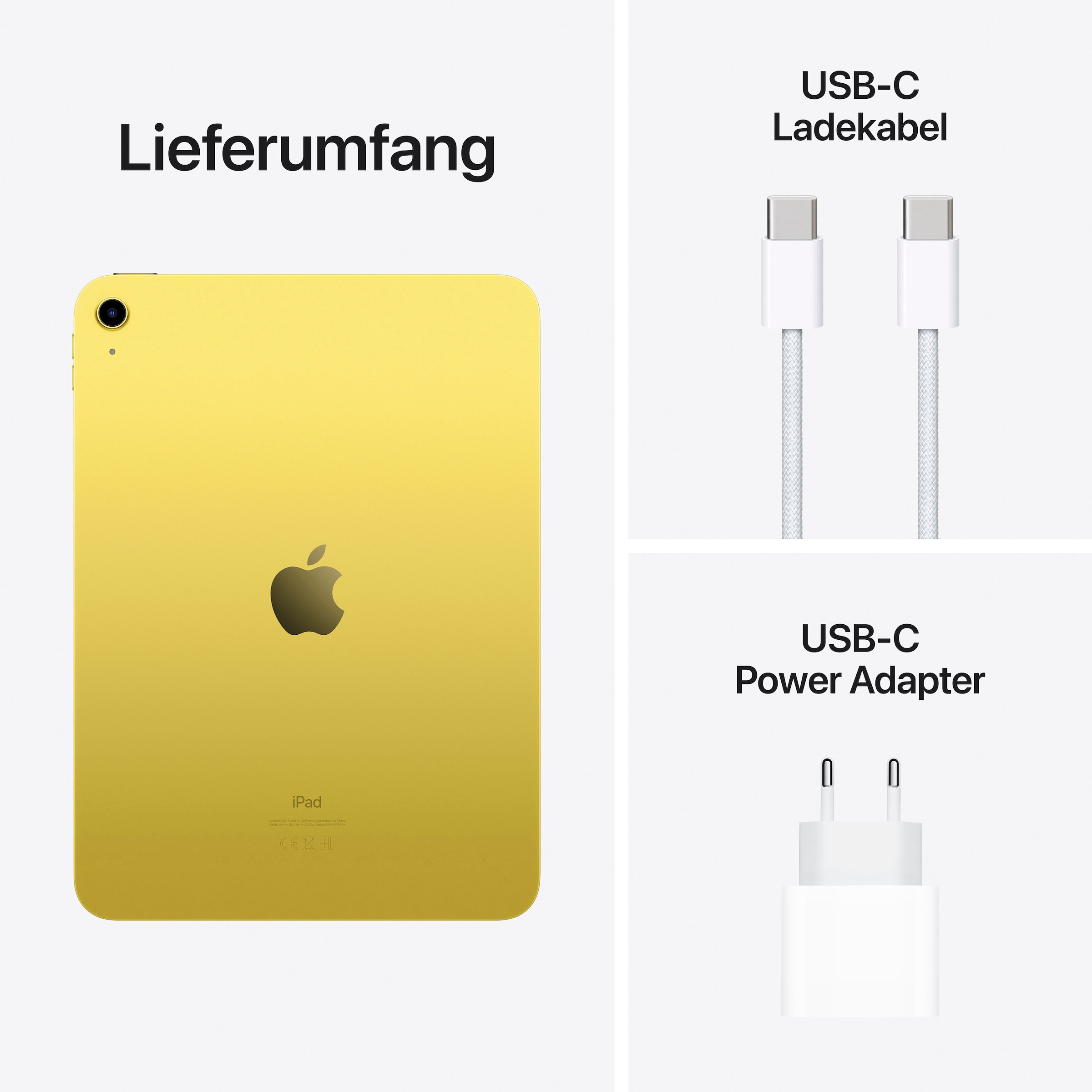 Apple Tablet »iPad 2022 Wi-Fi (10 Generation) inklusive Poweradapter«, (iPadOS)