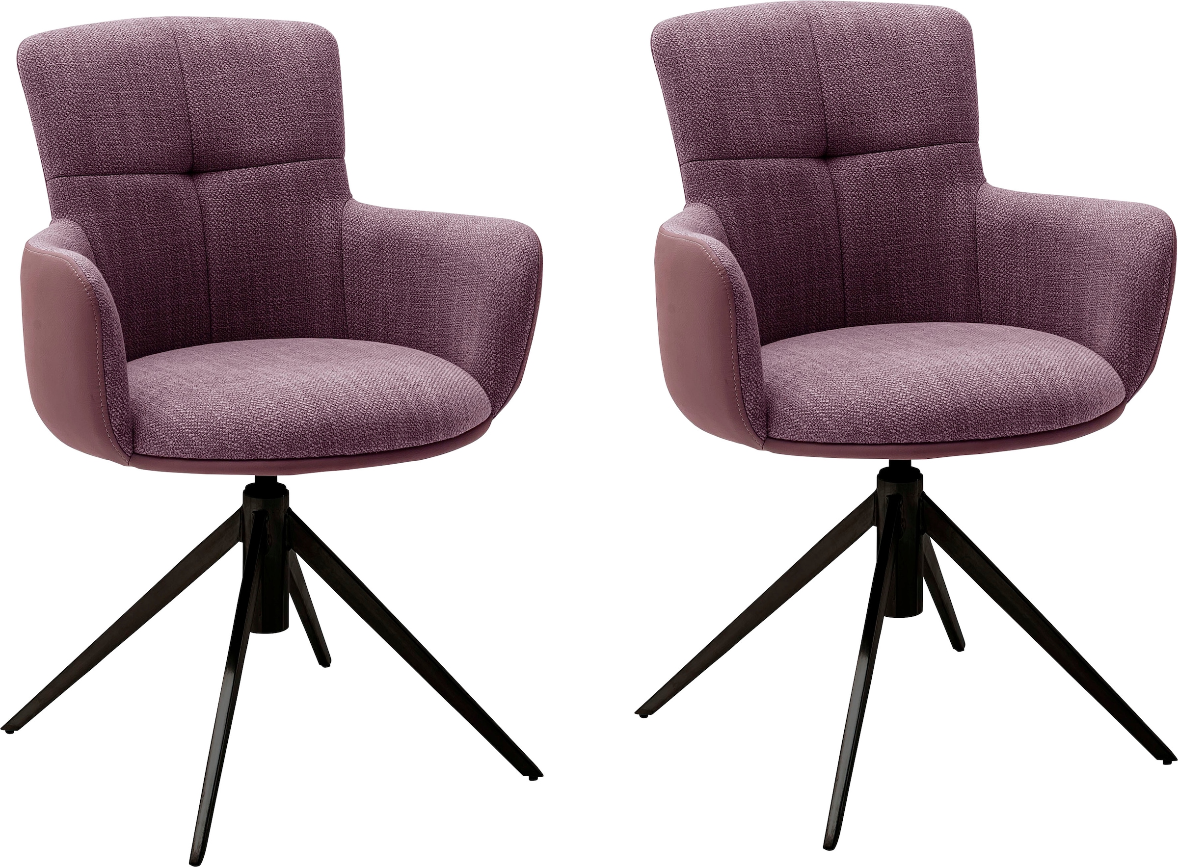 MCA furniture Esszimmerstuhl »Mecana«, (Set), mit 360° kg bis 2er drehbar Stuhl Set 2 bei 120 St., Nivellierung, kaufen Materialmix, OTTO