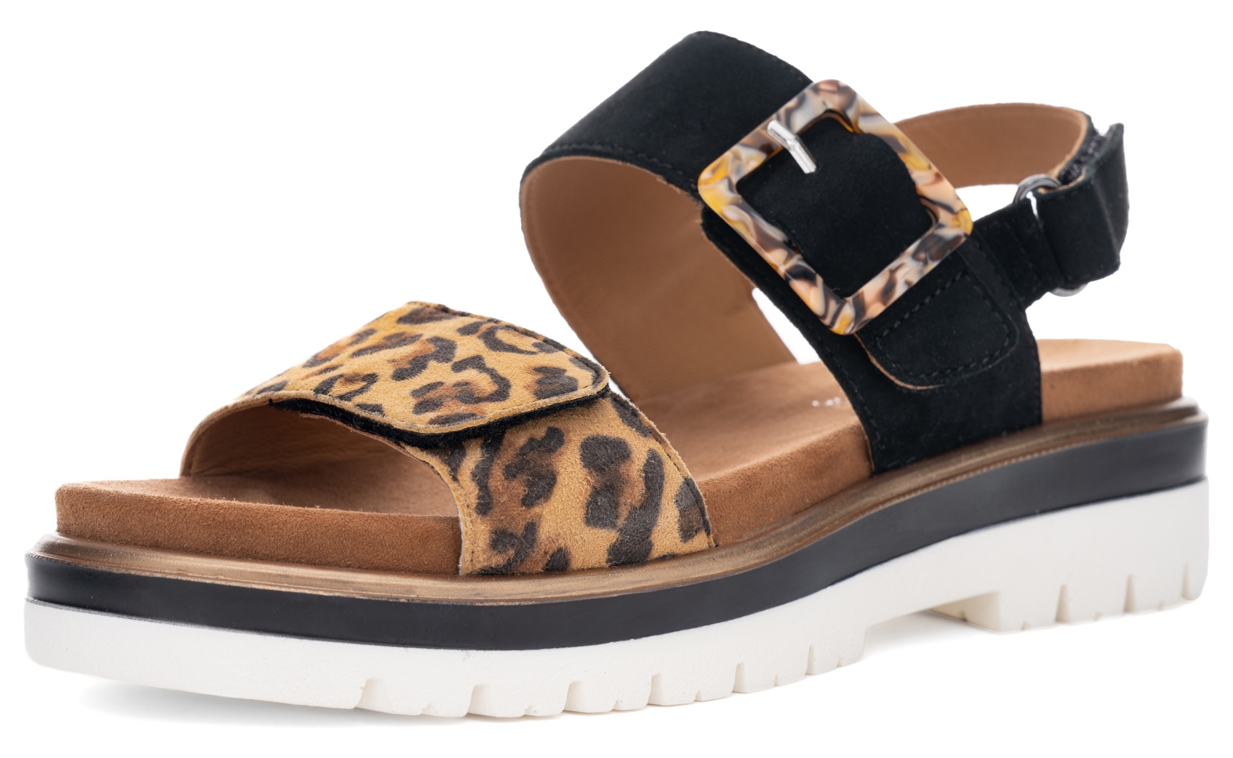 Ara Plateausandaletten »MALAGA«, Plateausandale, Klettschuh in Bequemweite G (= weit)
