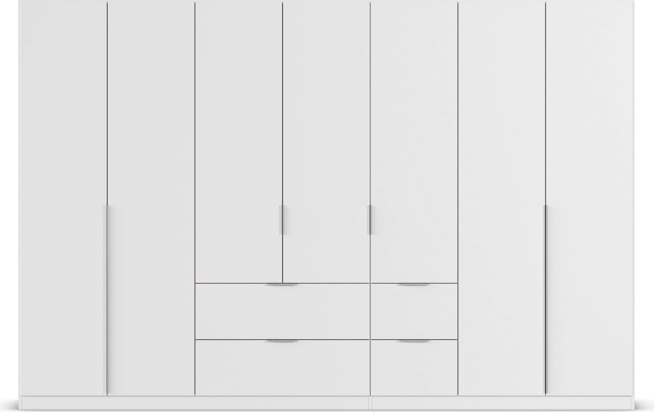 OTTO home Drehtürenschrank »Kleiderschrank Schrank Garderobe AGORDO mit Dekor- oder Hochglanzfront« in zwei Griff-Farben, Breite 315 cm,  mit Außenschubkästen, Serie in 7 Breiten und 2 Höhen MADE IN GERMANY