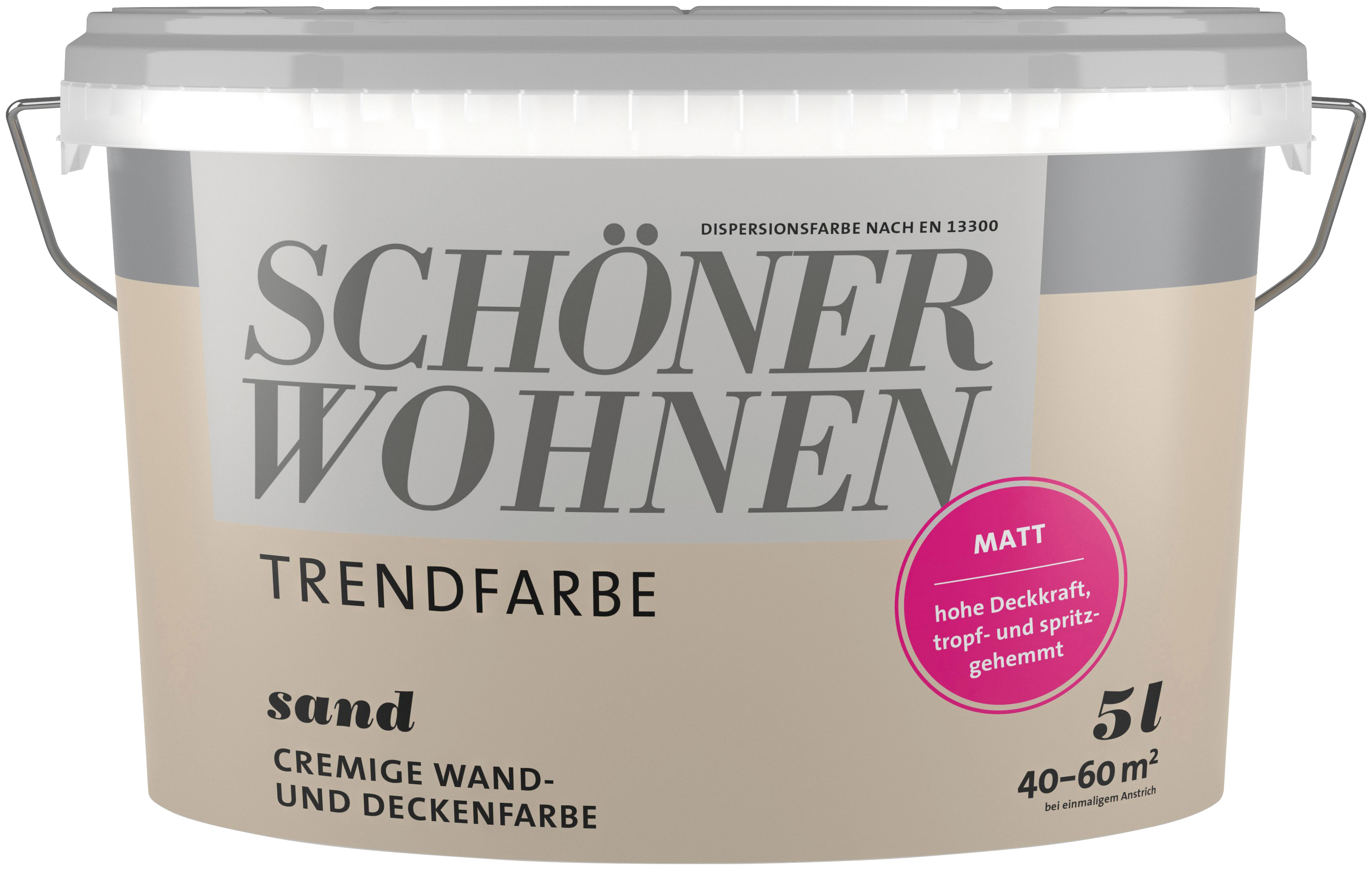 Wand- und Deckenfarbe »Trendfarbe«, (1), 5 Liter, hochdeckend, für Allergiker...